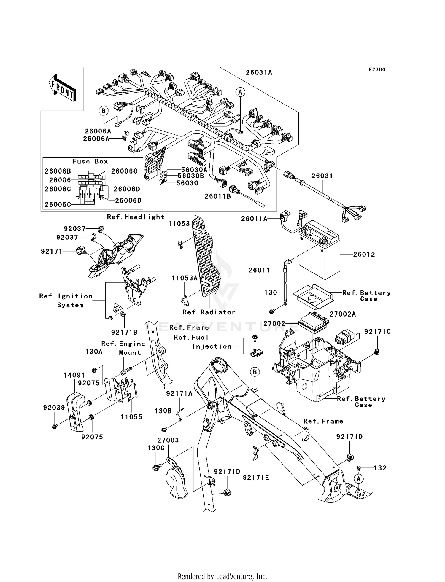 FRONT CALIPER (MODEL K2/K3/K4)