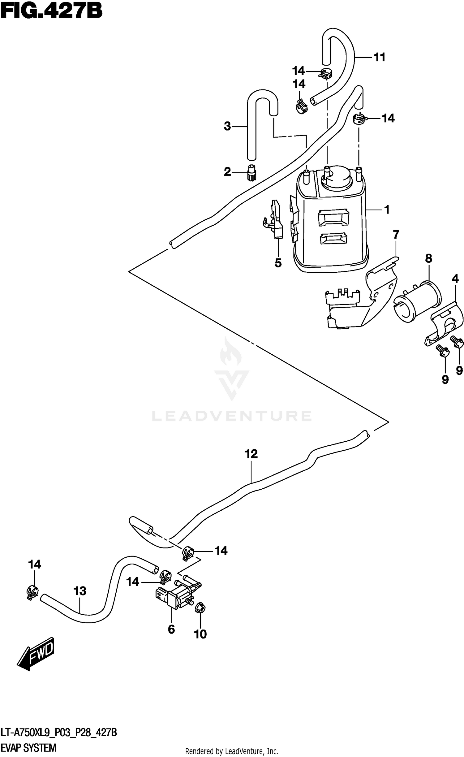EVAP SYSTEM (LT-A750XPL9 P33)