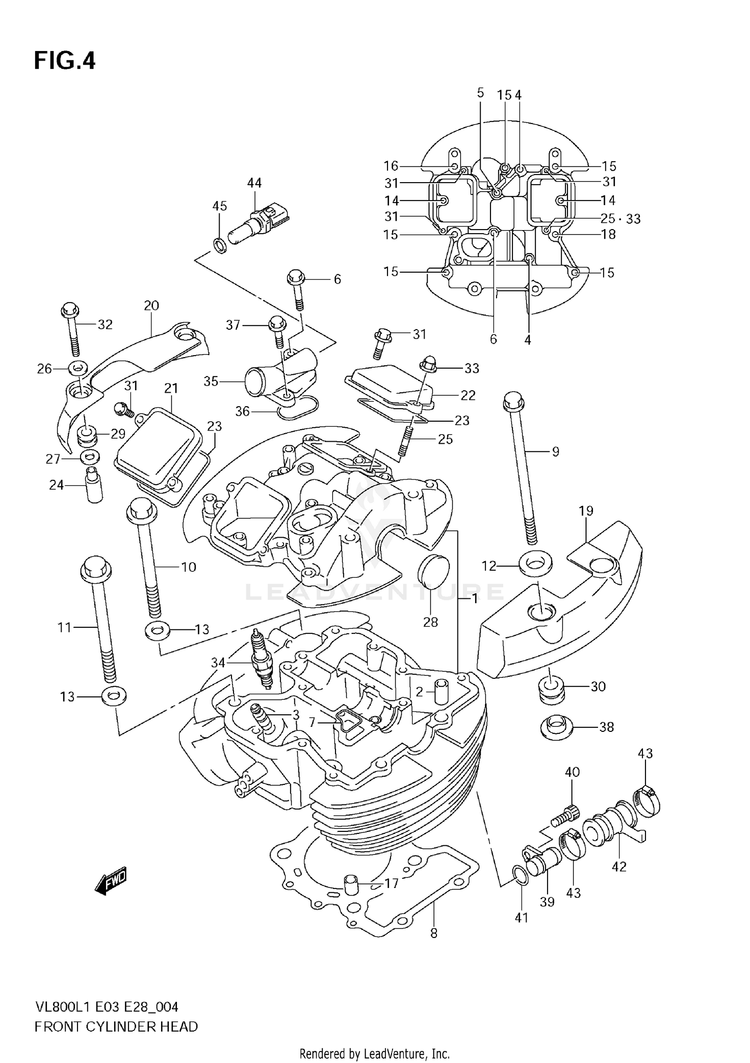 FRONT CYLINDER HEAD (VL800 E33)