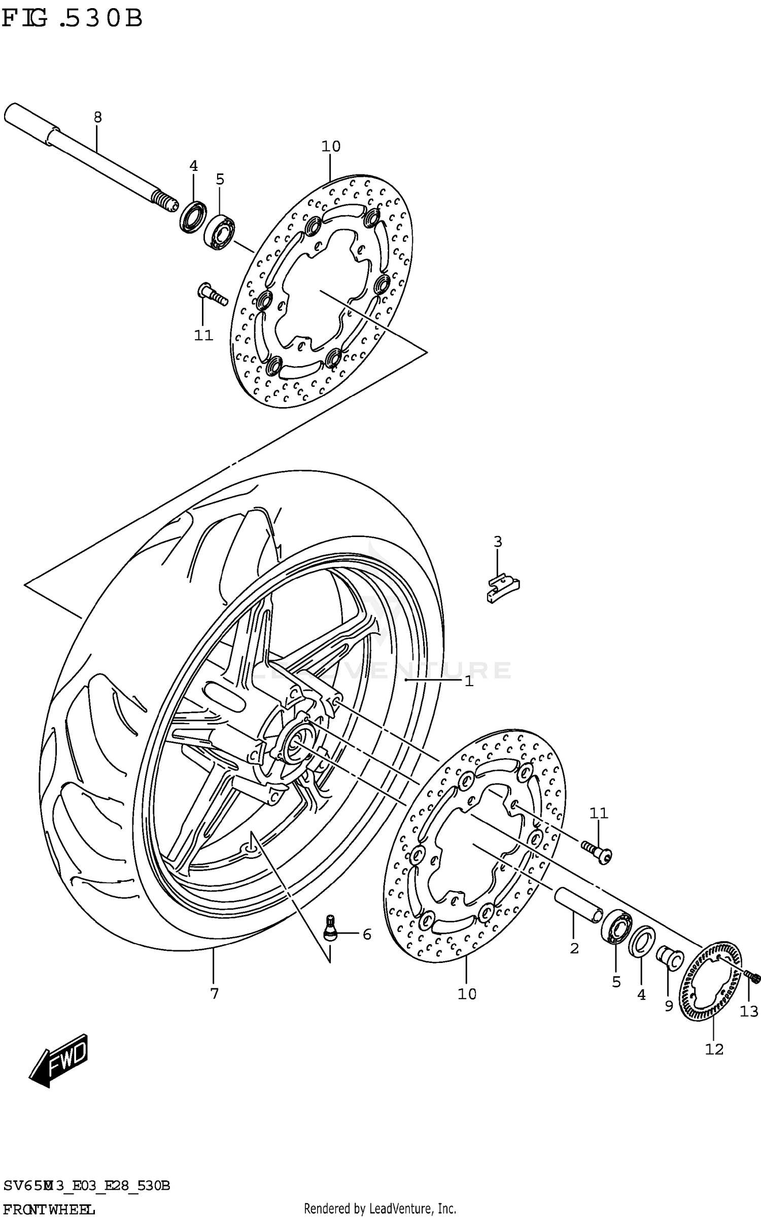 FRONT WHEEL (SV650XA)