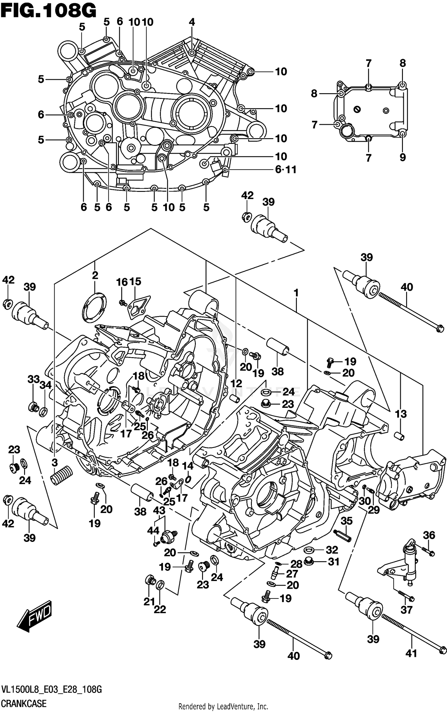 CRANKCASE (VL1500TL8 E33)