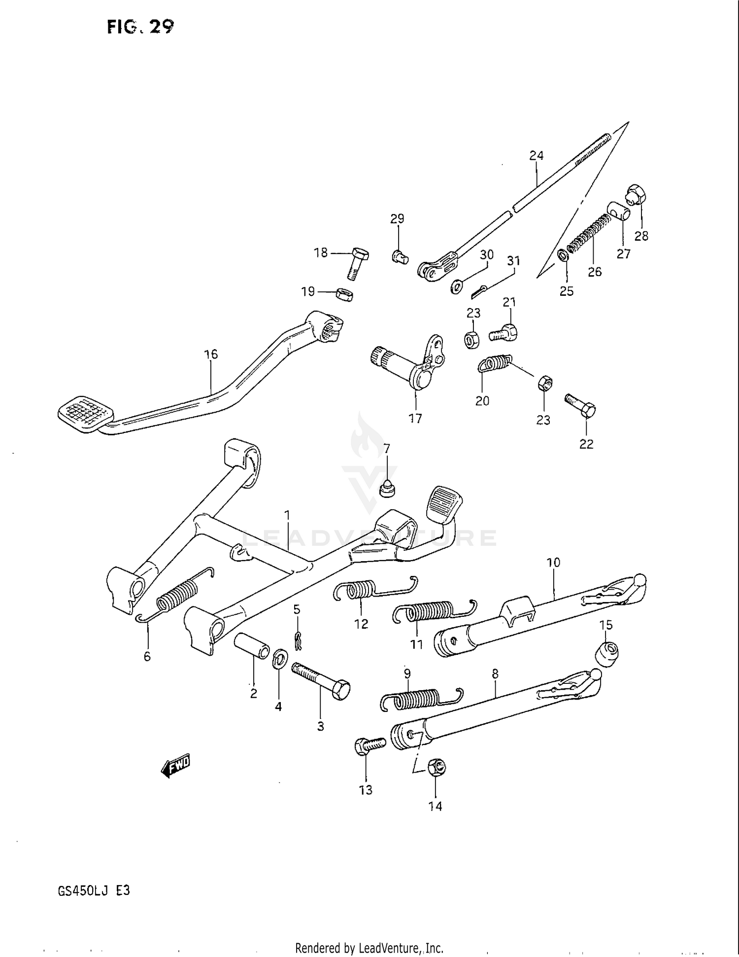 STAND - REAR BRAKE