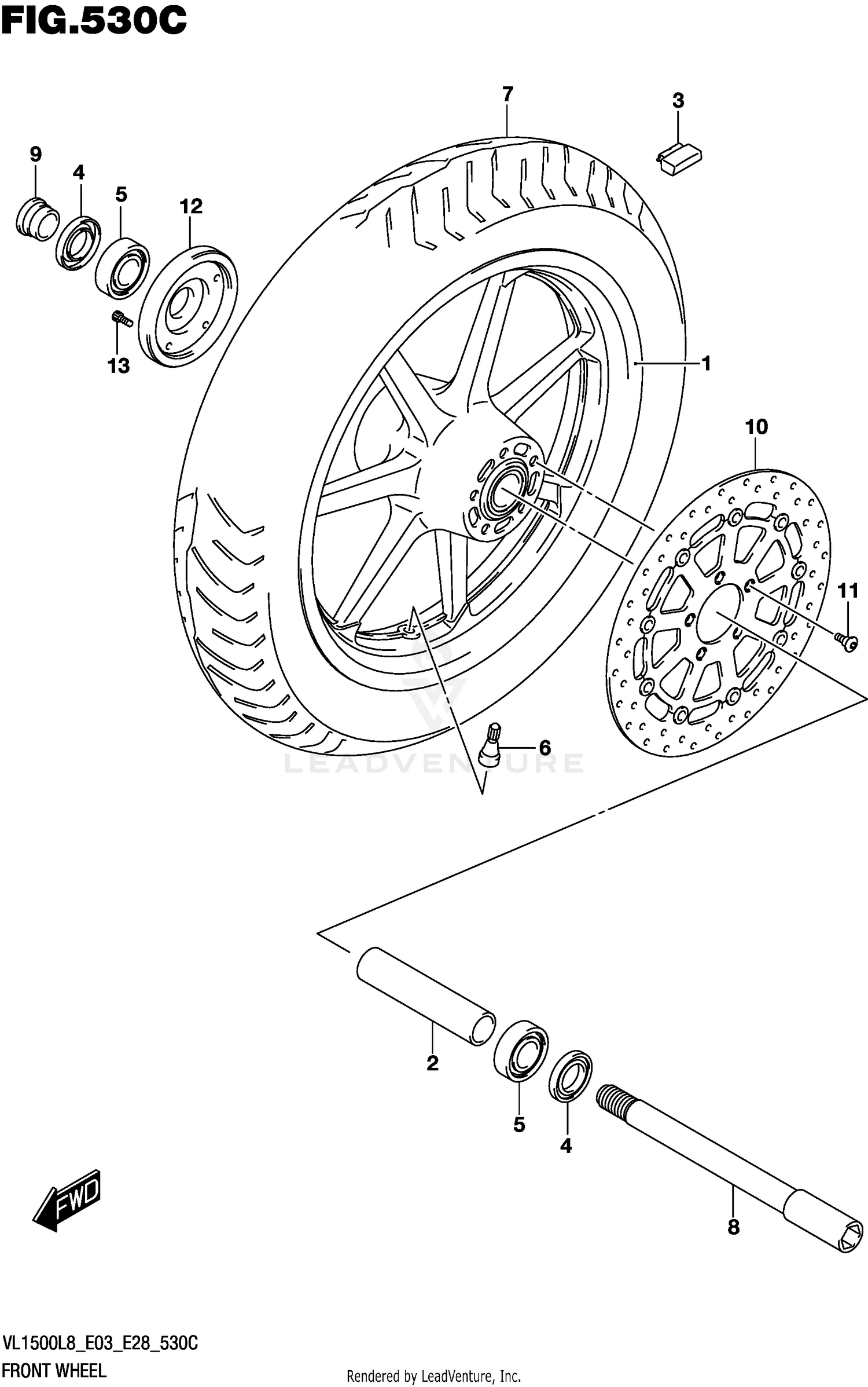 FRONT WHEEL (VL1500BL8 E33)