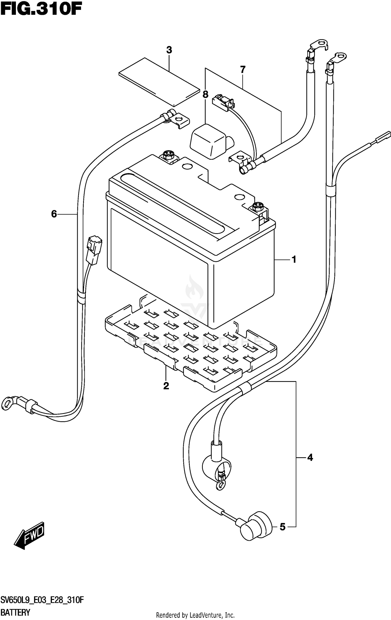 BATTERY (SV650XAL9 E33)