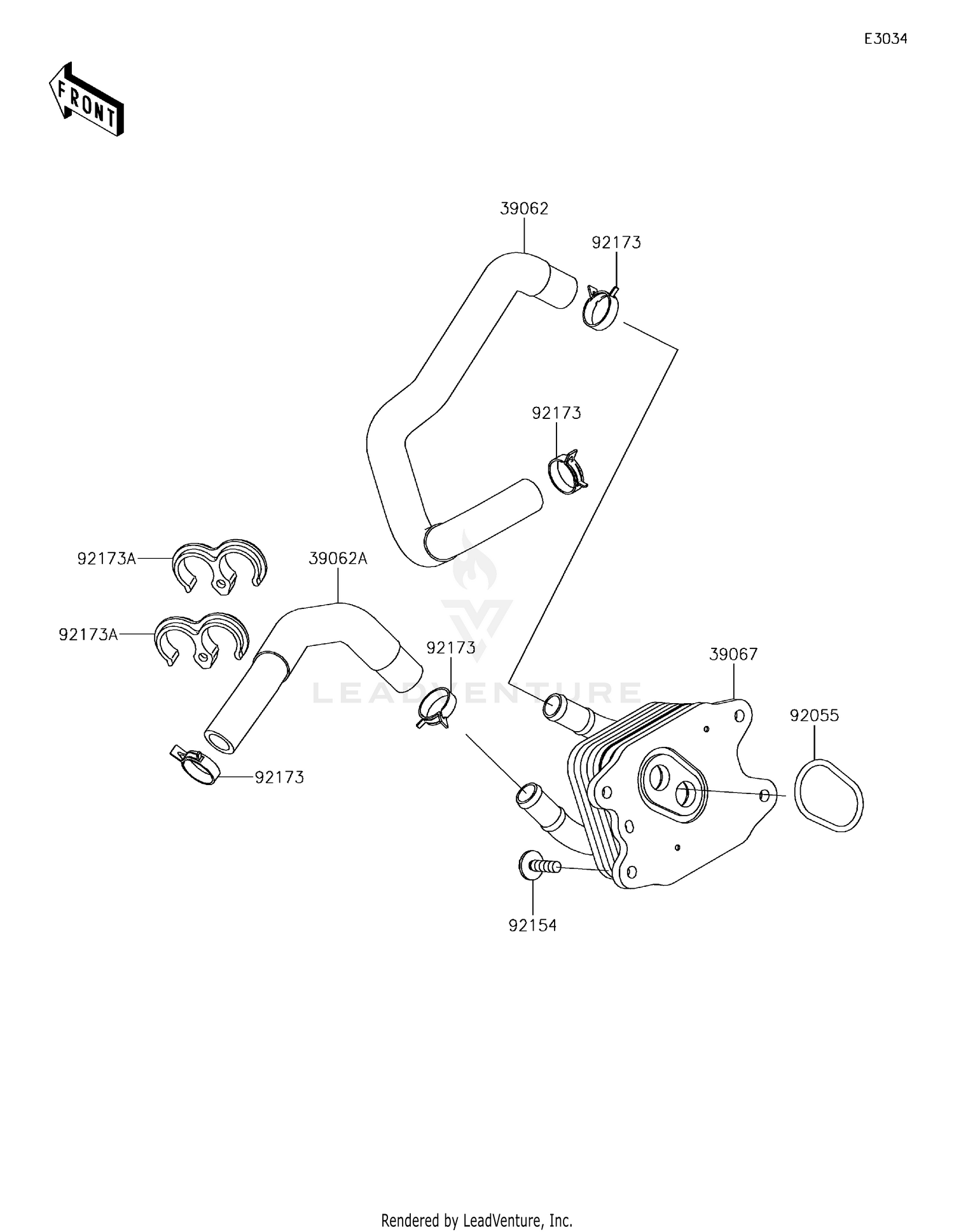 CRANKCASE COVER-WATER PUMP