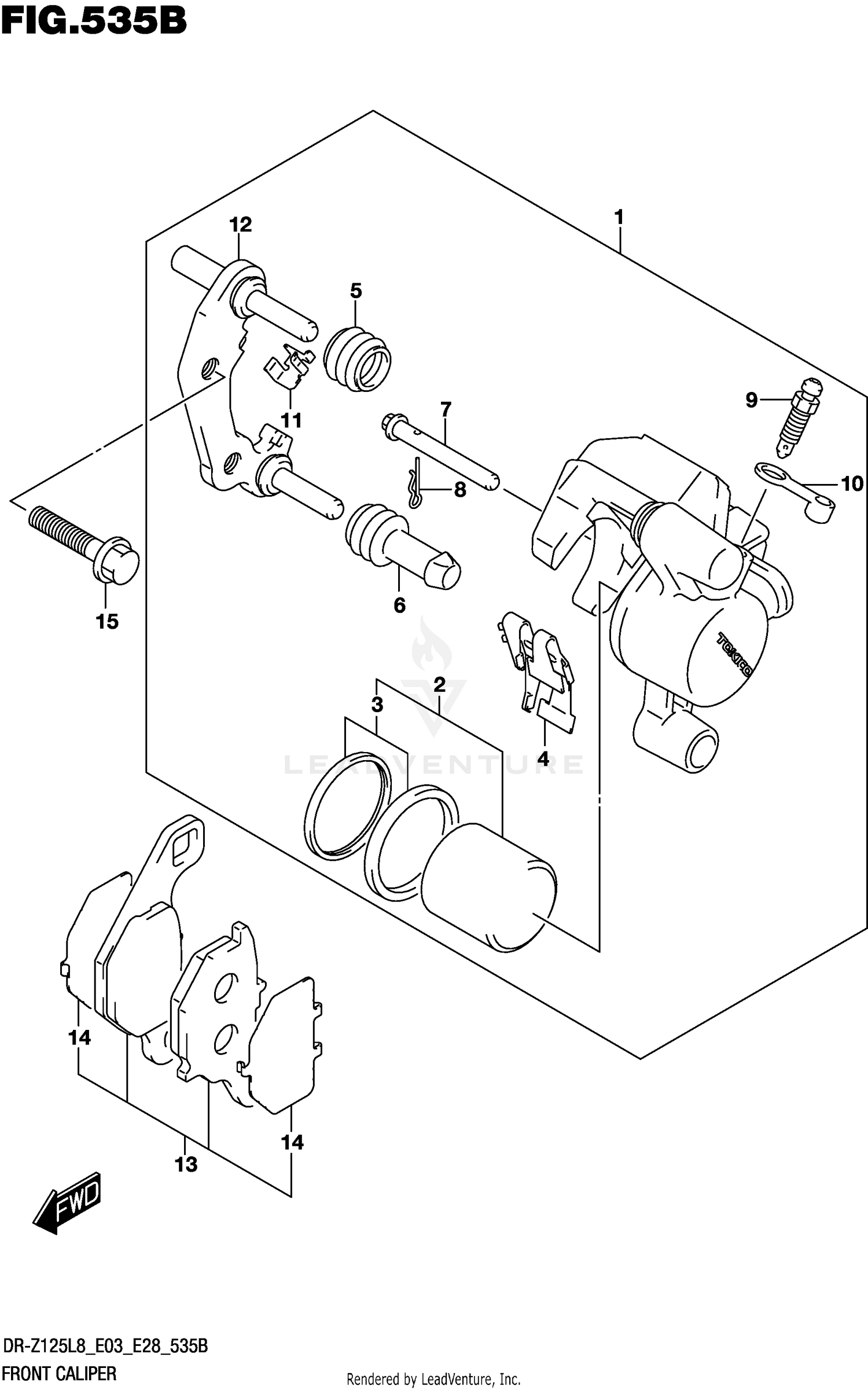FRONT CALIPER (DR-Z125LL8 E28)