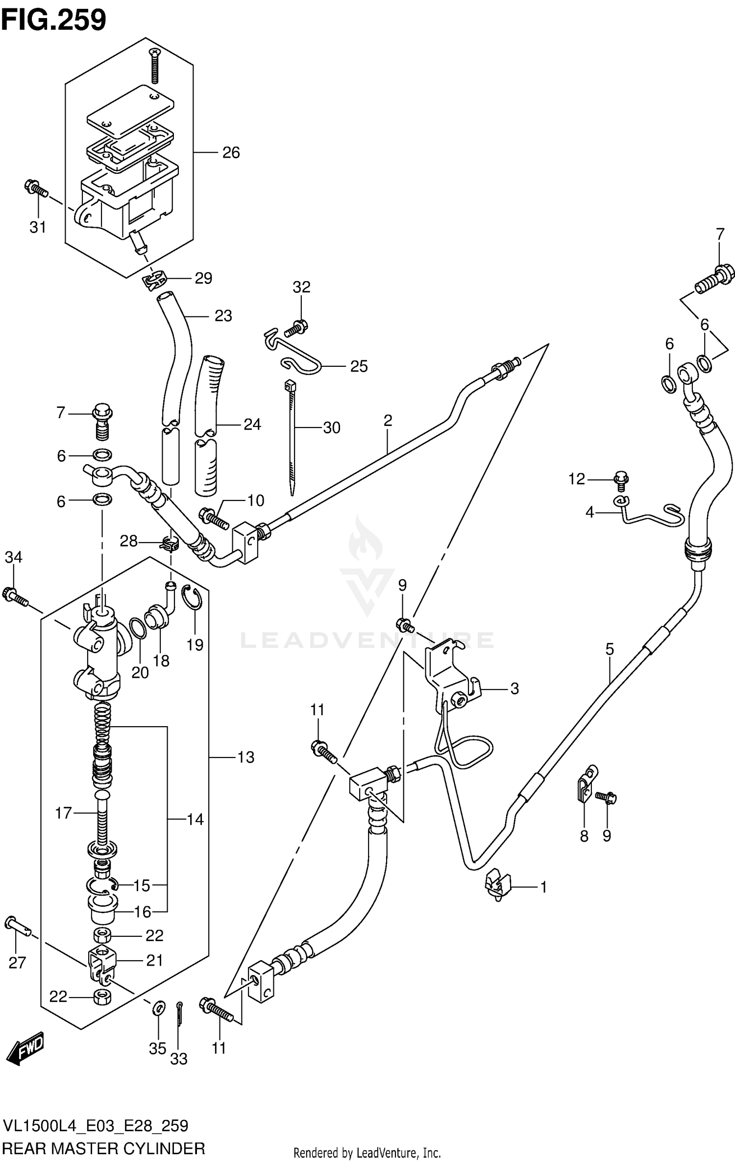 REAR MASTER CYLINDER