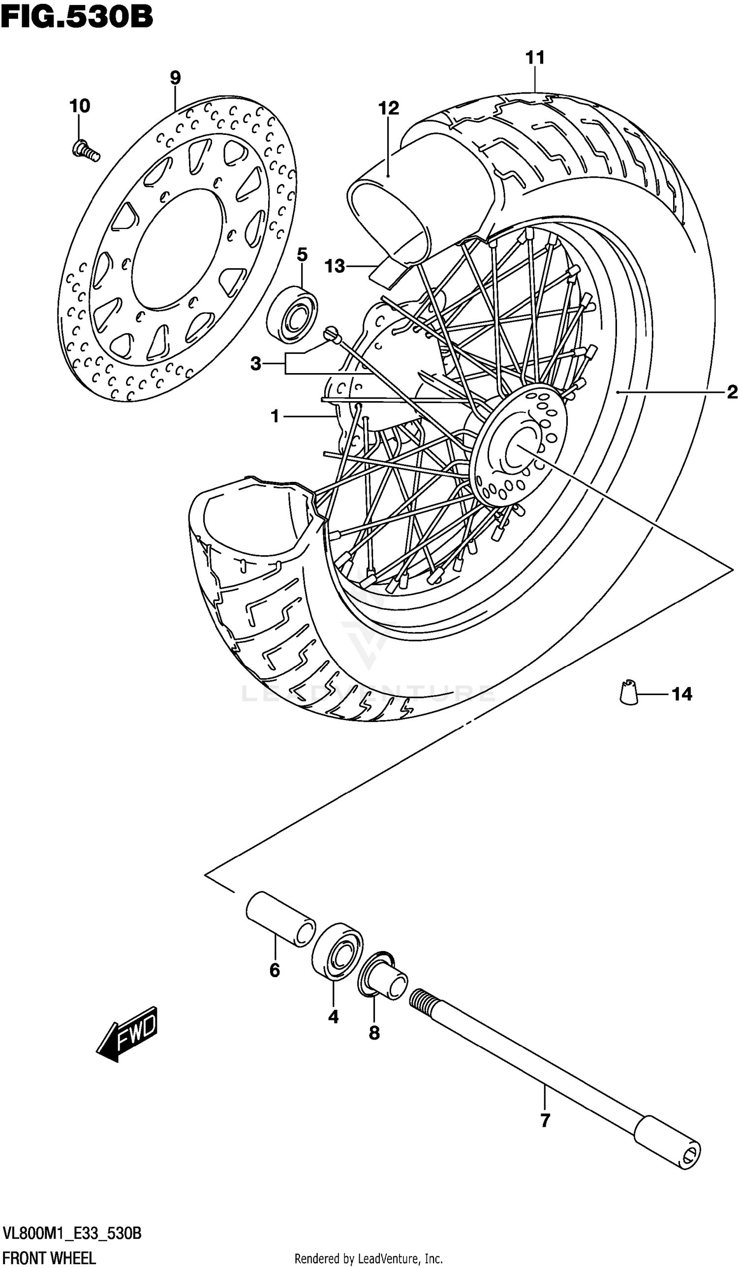 FRONT WHEEL (VL800T)