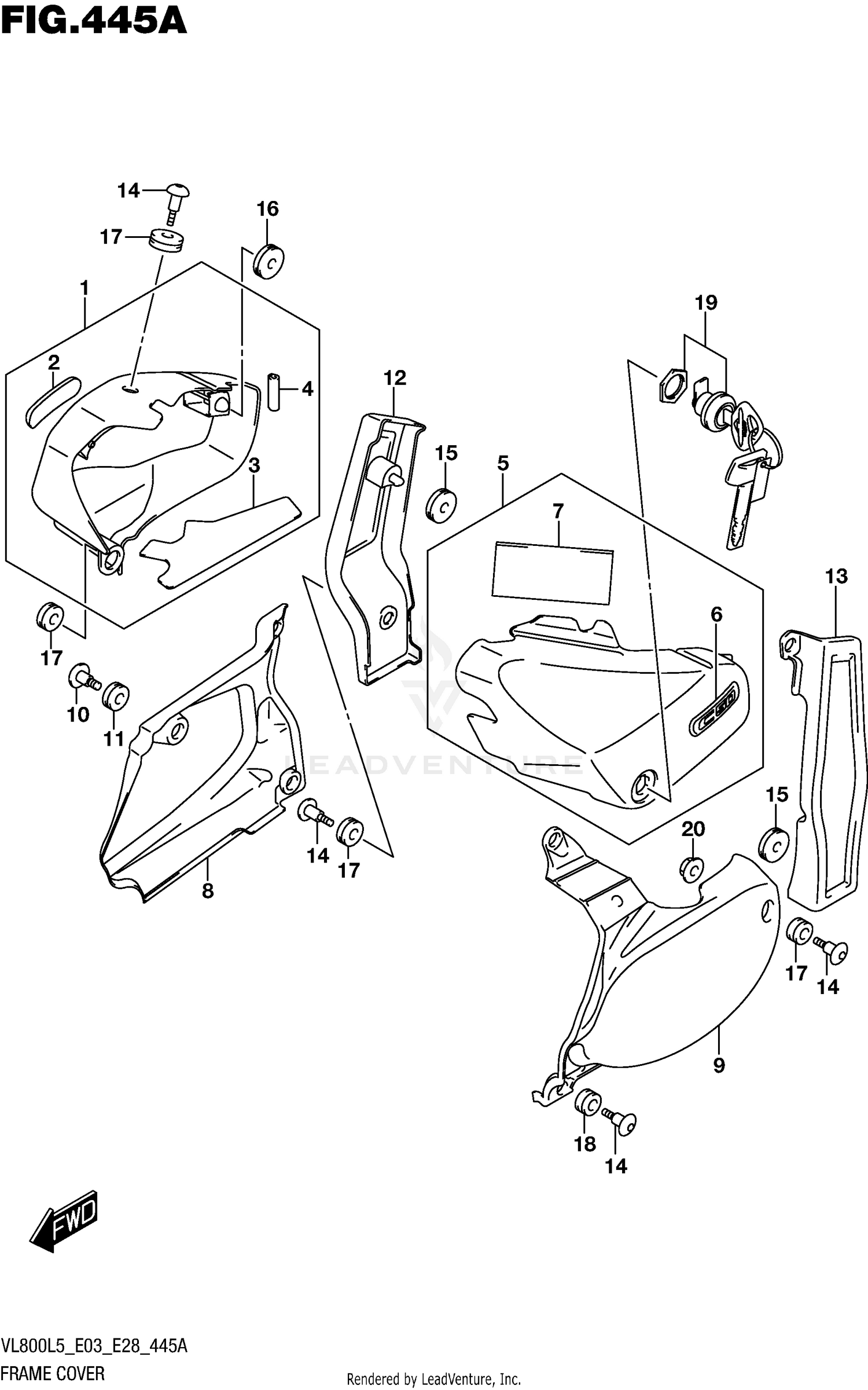 FRAME COVER (VL800L5 E03)