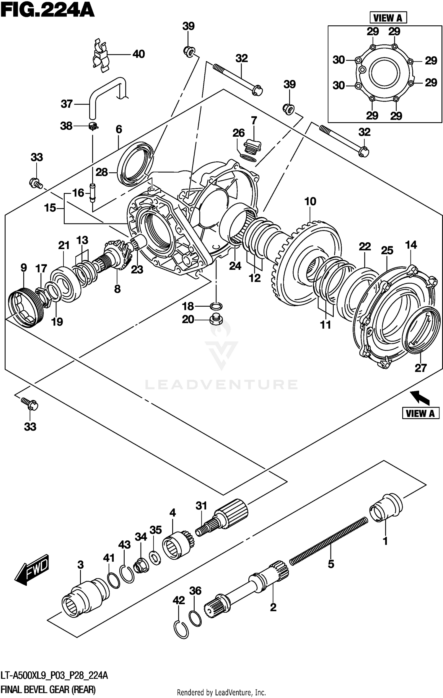 HANDLEBAR (LT-A500XPM2 P28)