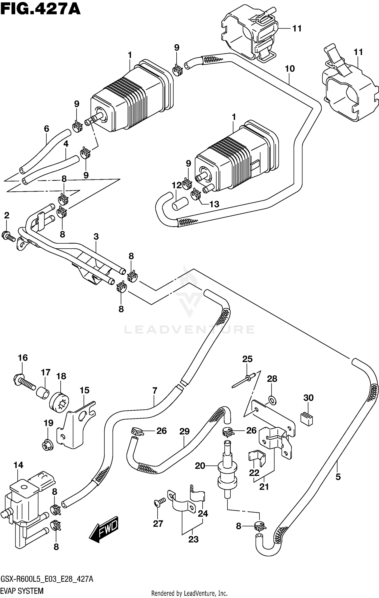 EVAP SYSTEM (GSX-R600L5 E33)