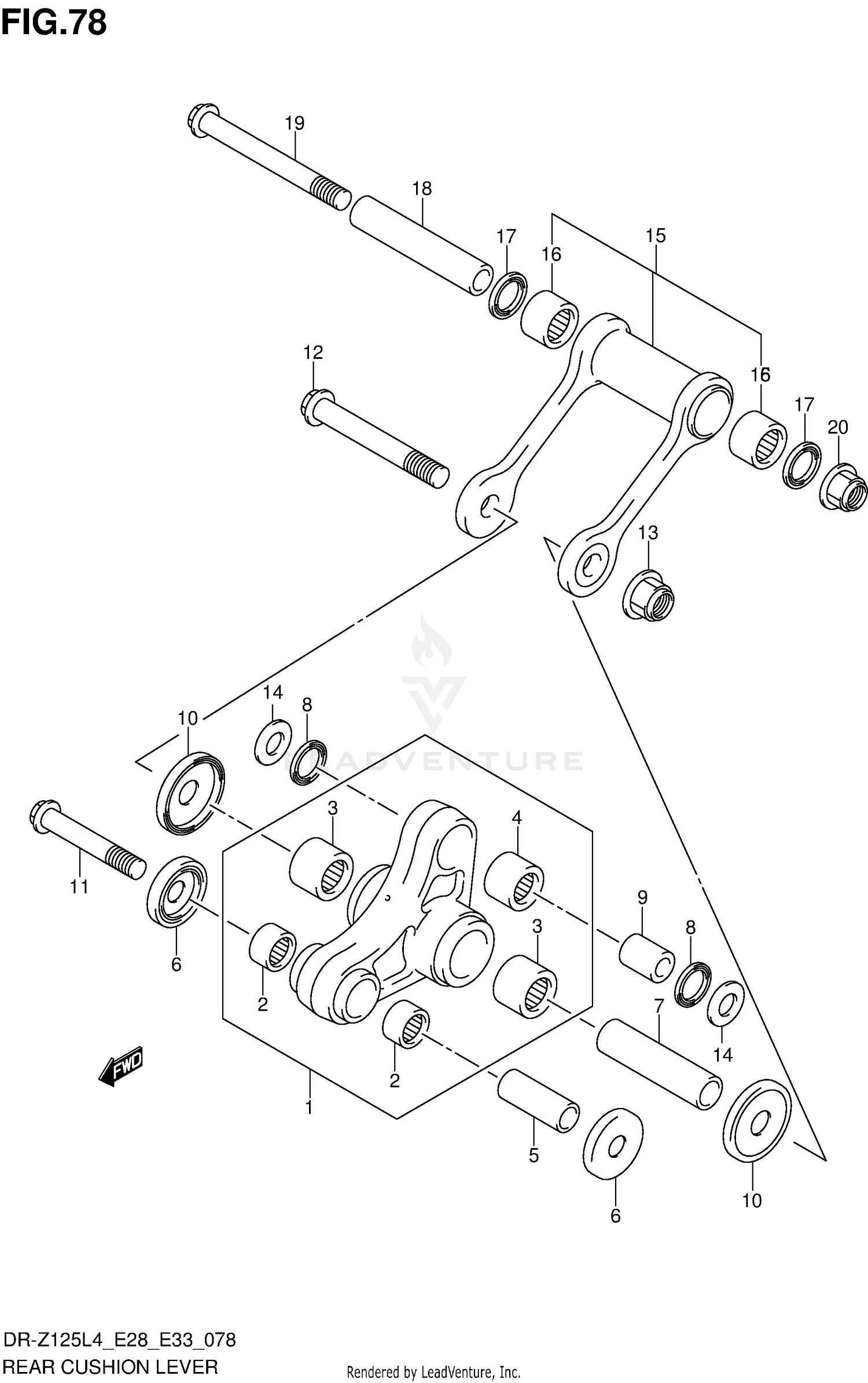 REAR CUSHION LEVER