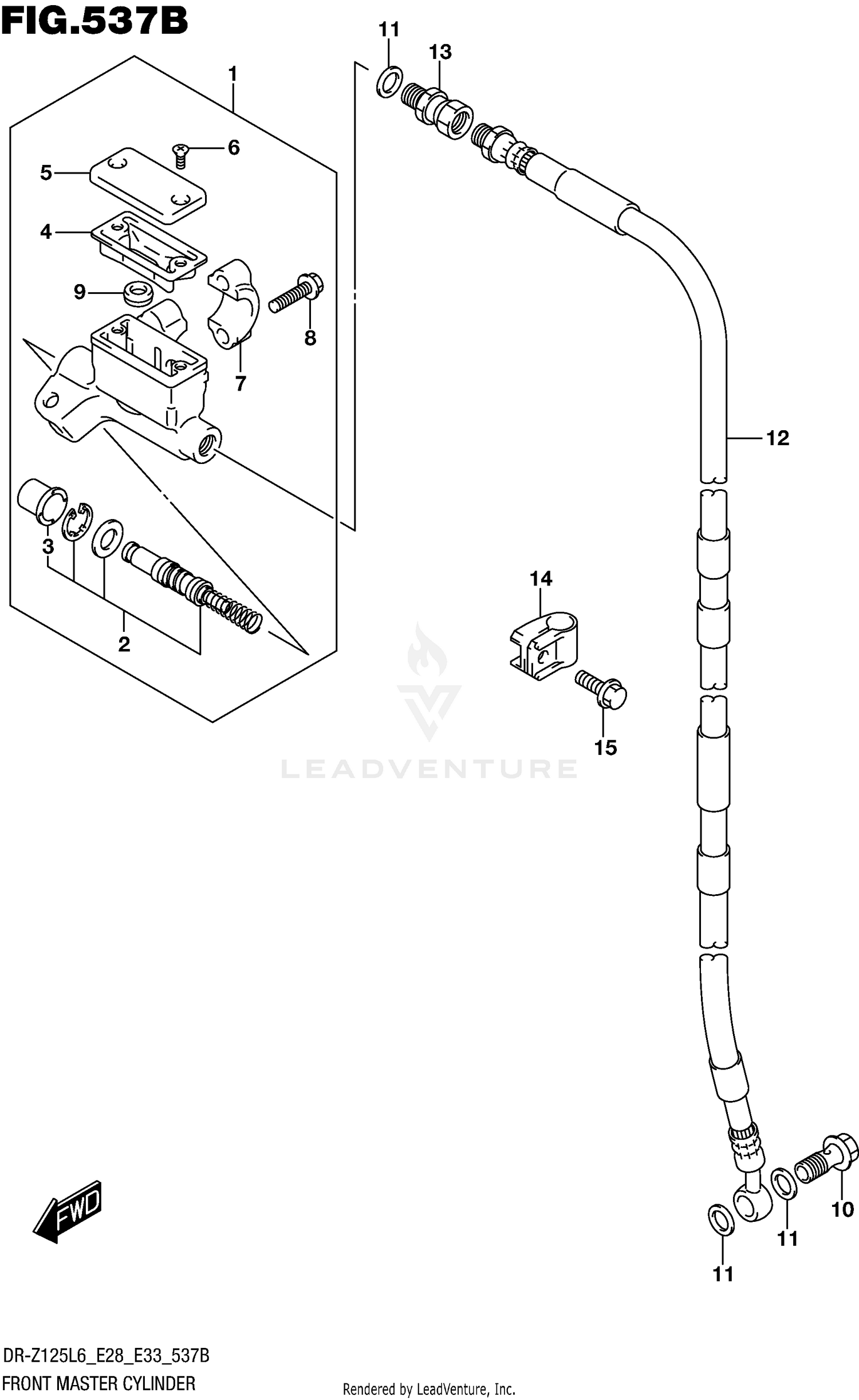 FRONT MASTER CYLINDER (DR-Z125LL6 E33)
