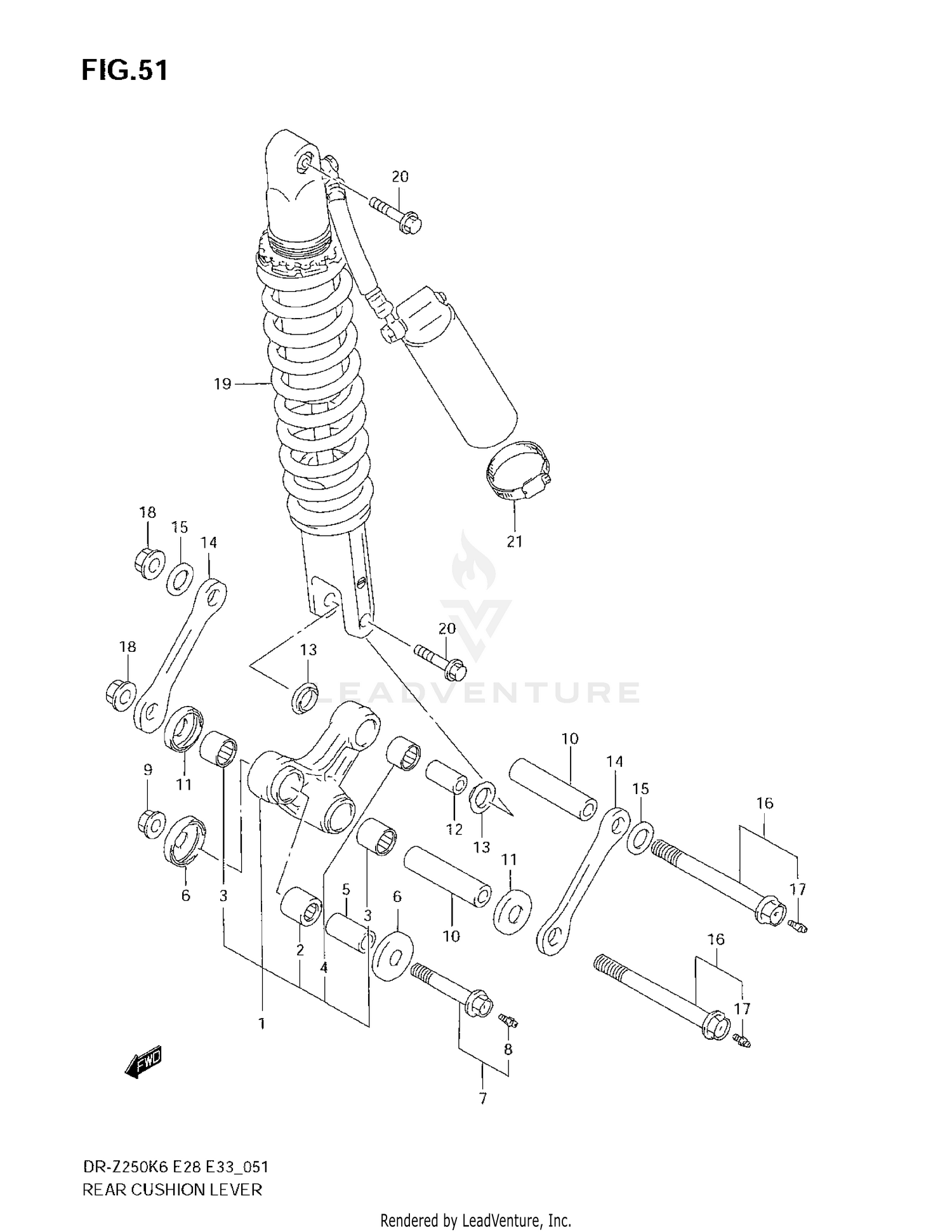 REAR CUSHION LEVER