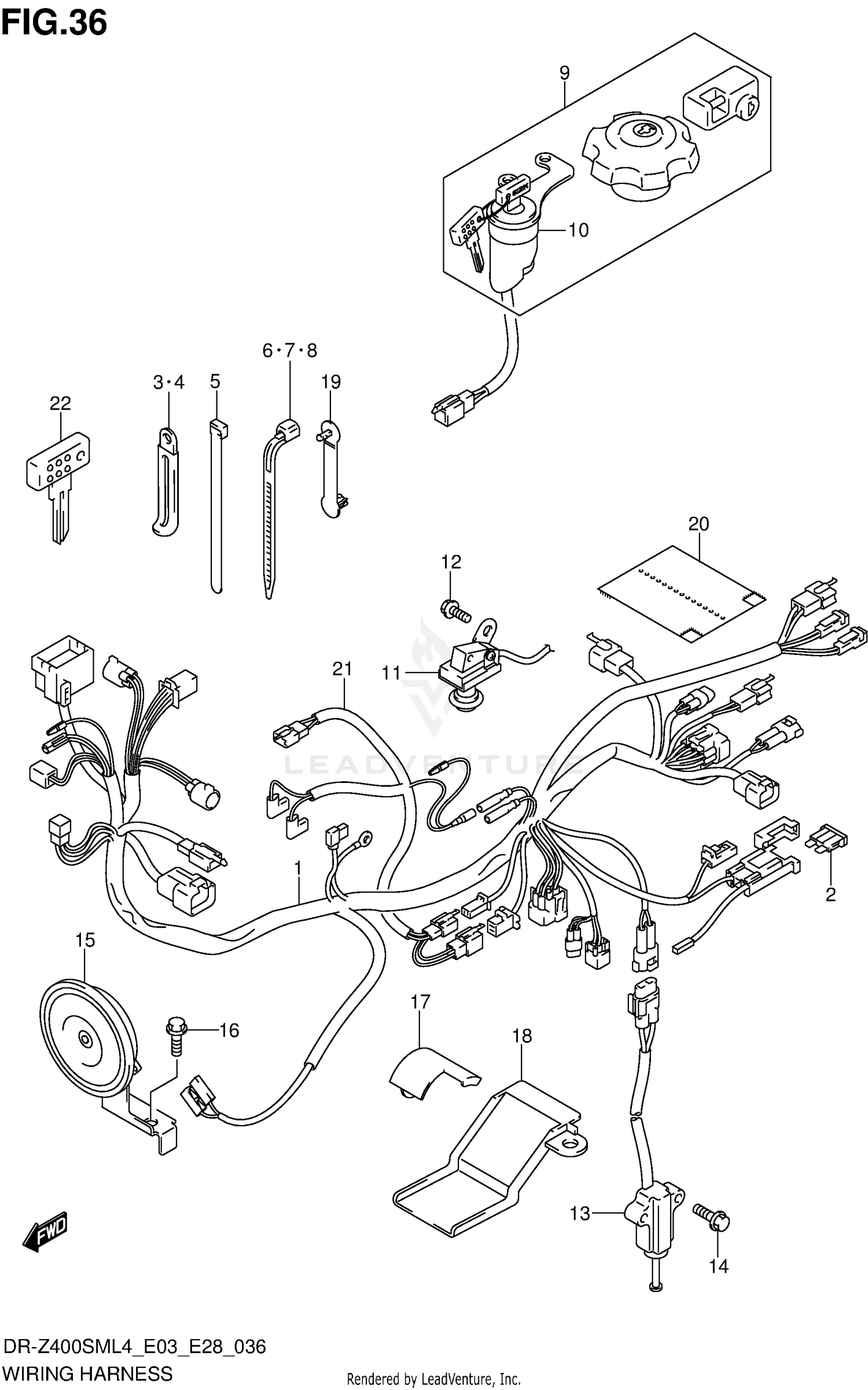 WIRING HARNESS (DR-Z400SML4 E28)