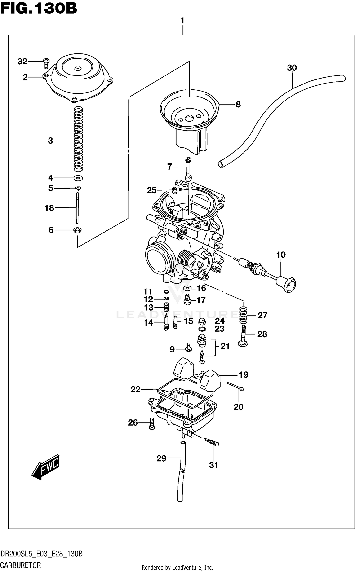 CARBURETOR (DR200SL5 E28)