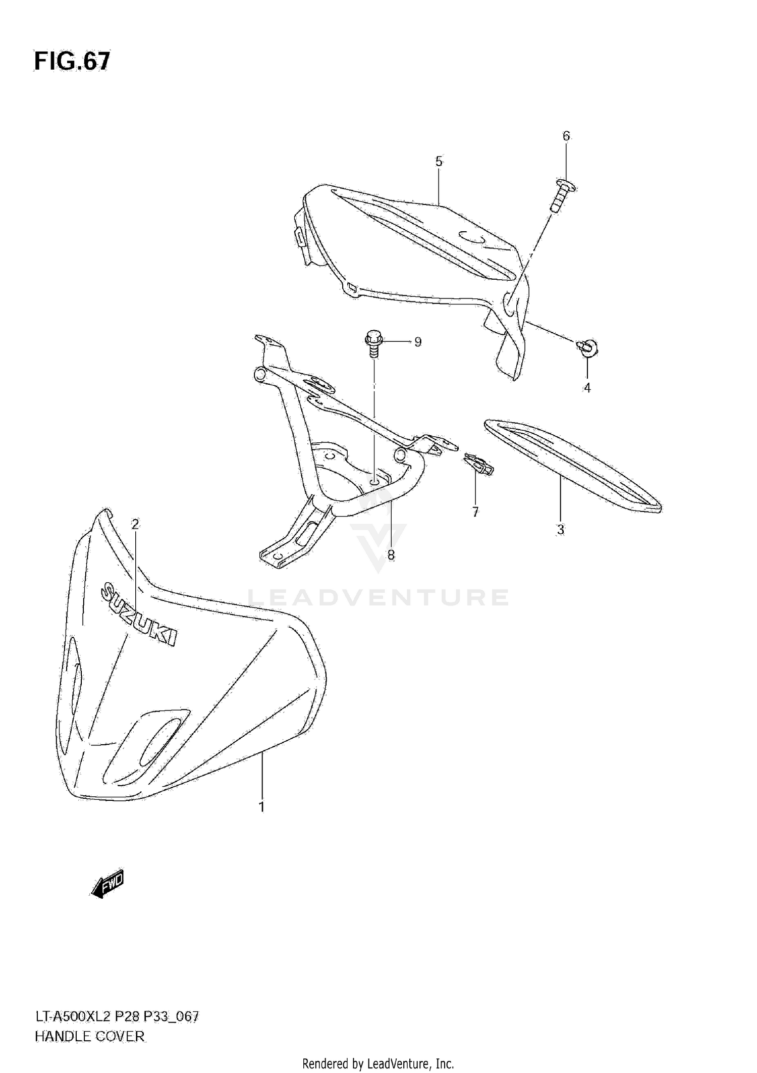 HANDLE COVER (LT-A500X E28)