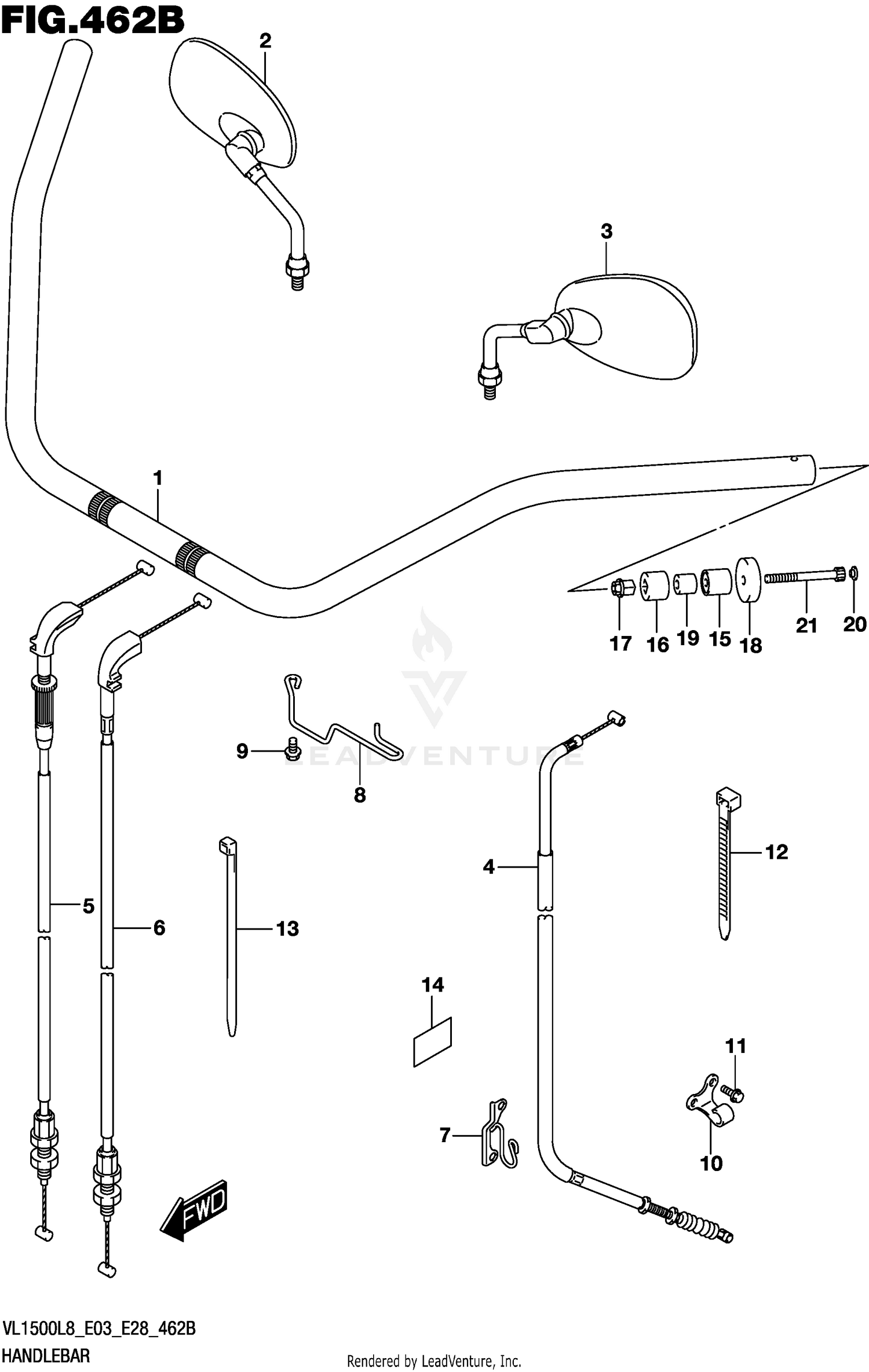 HANDLEBAR (VL1500BL8 E28)