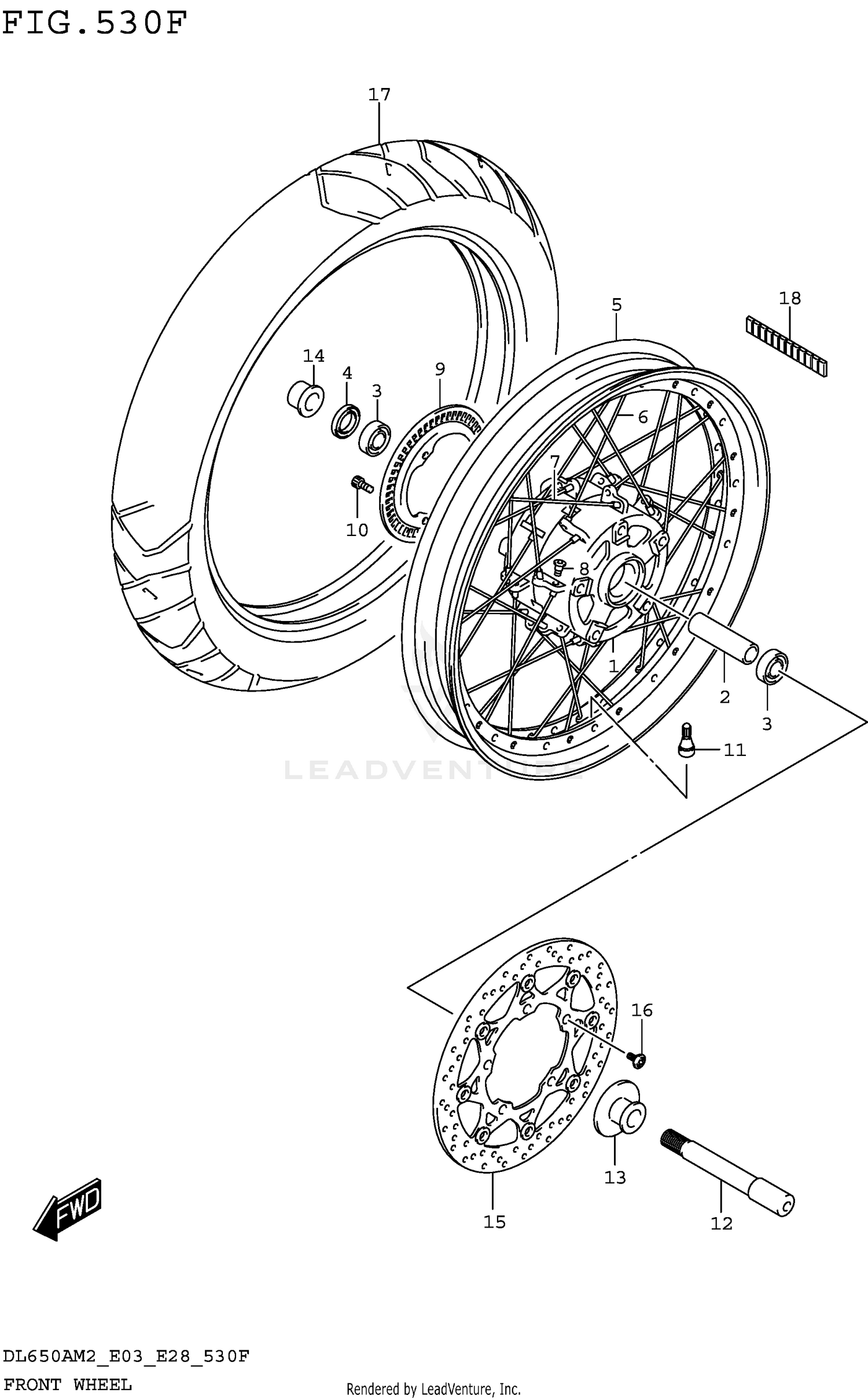 FRONT WHEEL (DL650XAM2 E33)