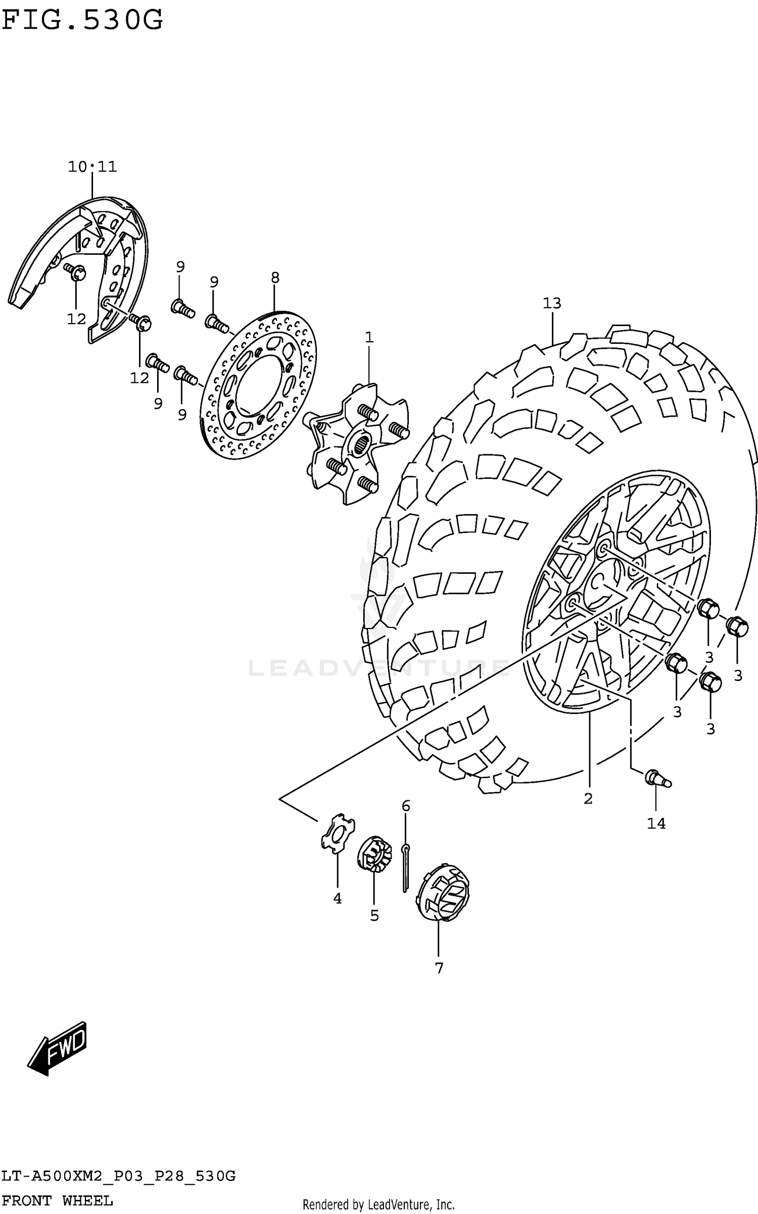 FRONT WHEEL (LT-A500XPZM2 P03)