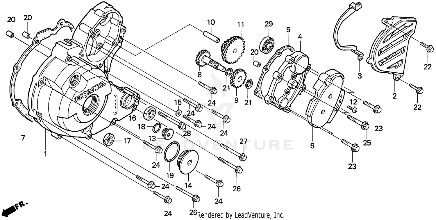 CHAIN CASE-REAR SHOCK ABSORBER