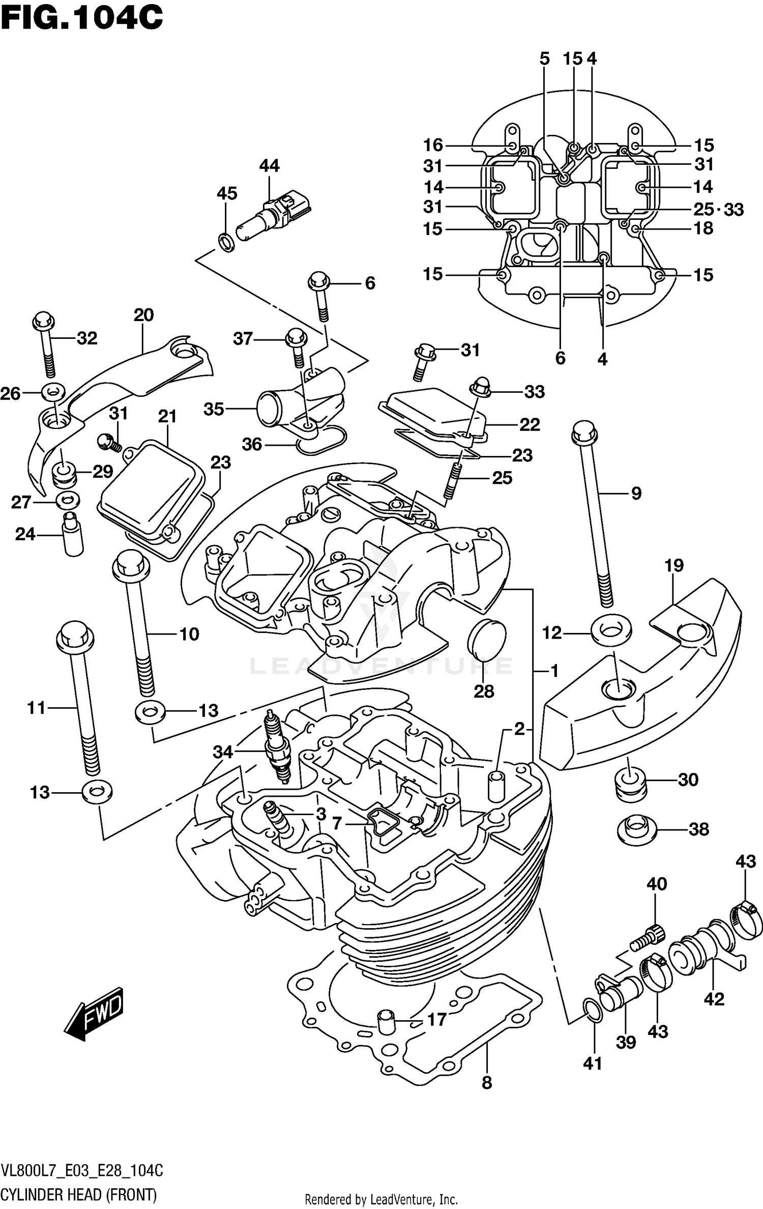 CYLINDER HEAD (FRONT) (VL800L7 E33)