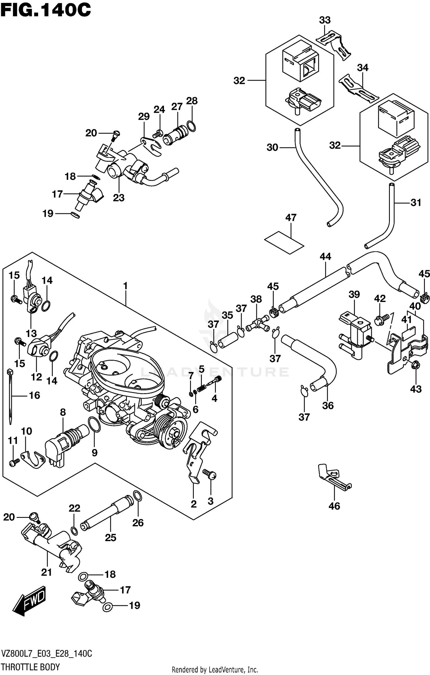 THROTTLE BODY (VZ800L7 E33)