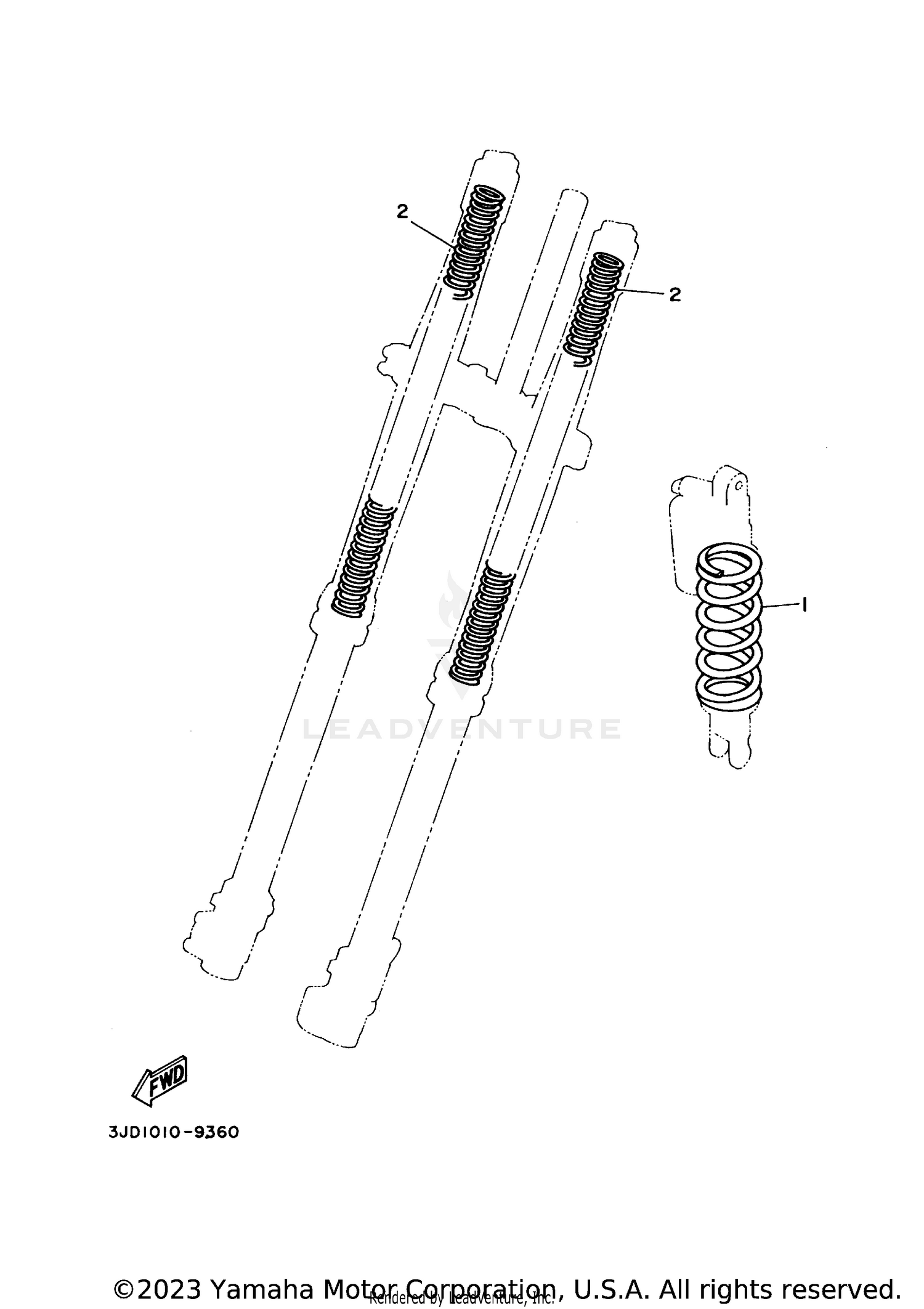FRONT DAMPER  (MODEL T/V)