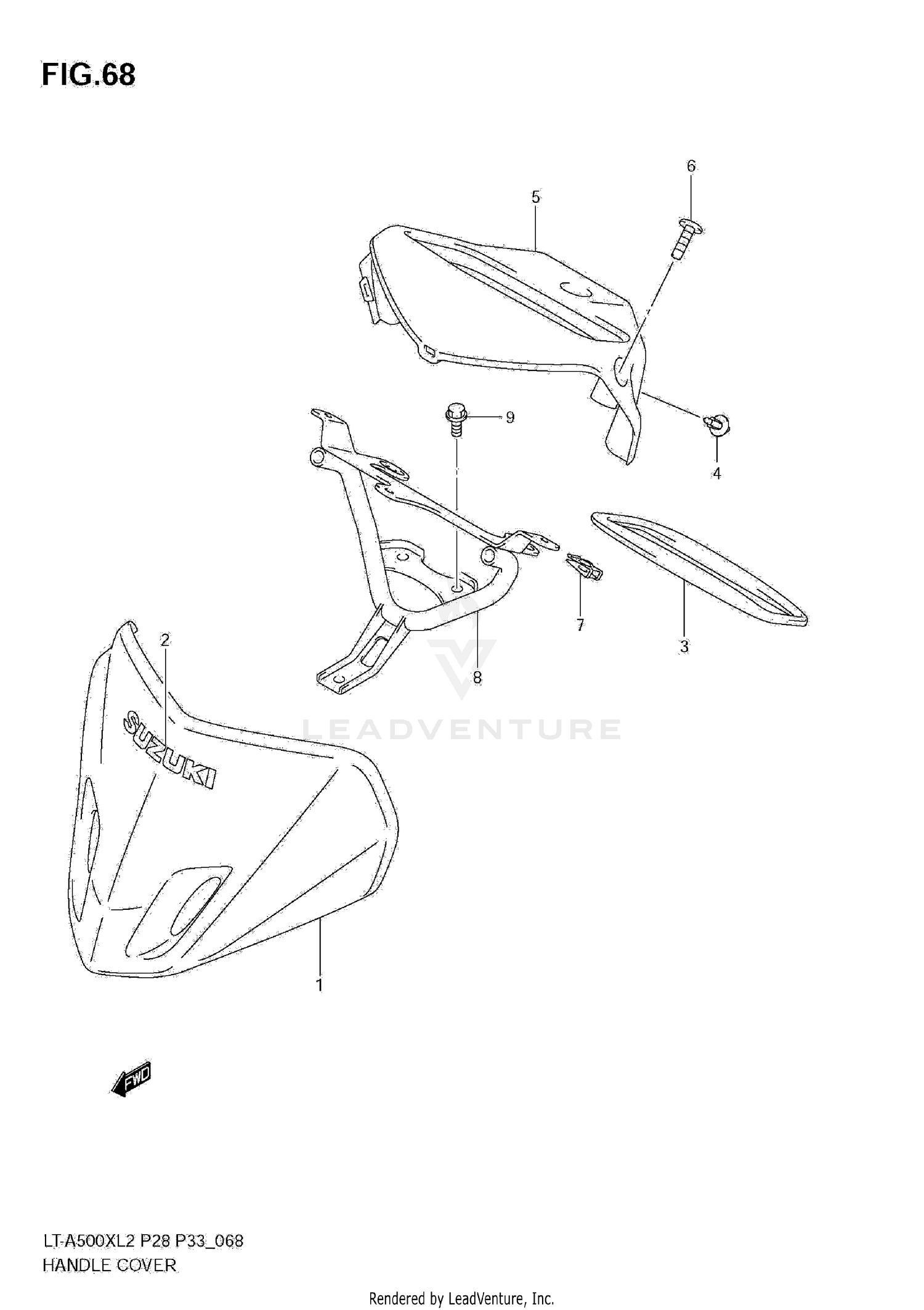 HANDLE COVER (LT-A500X E33)