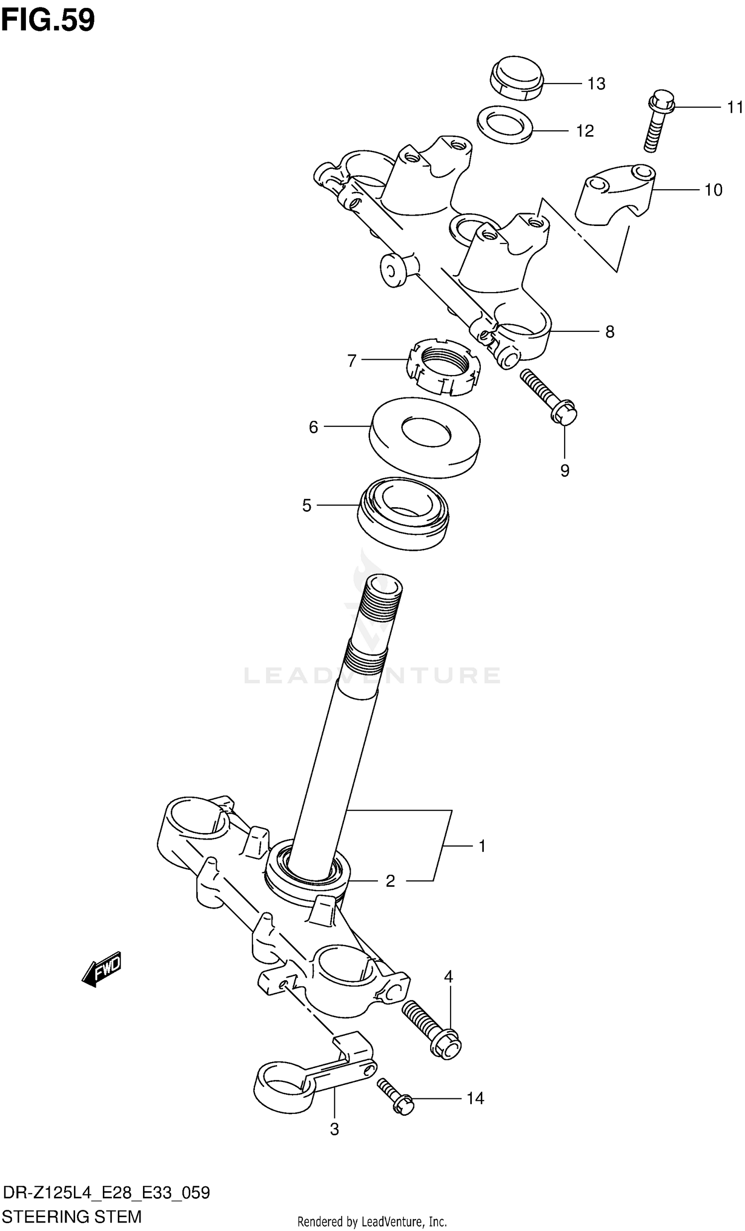 STEERING STEM (DR-Z125L4 E33)