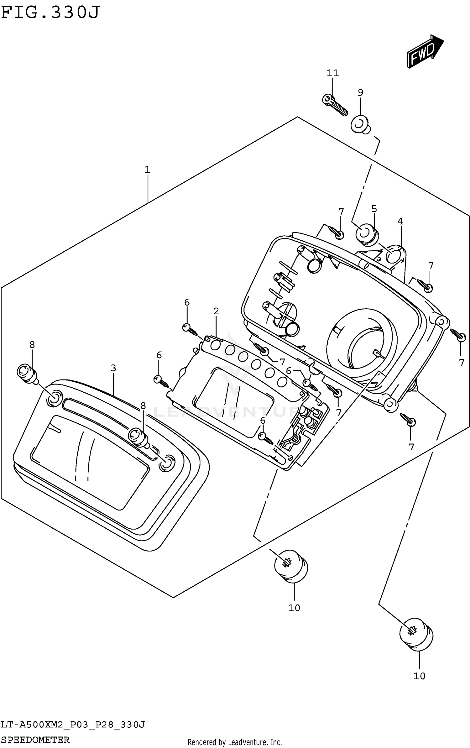 SPEEDOMETER (LT-A500XPZM2 P33)