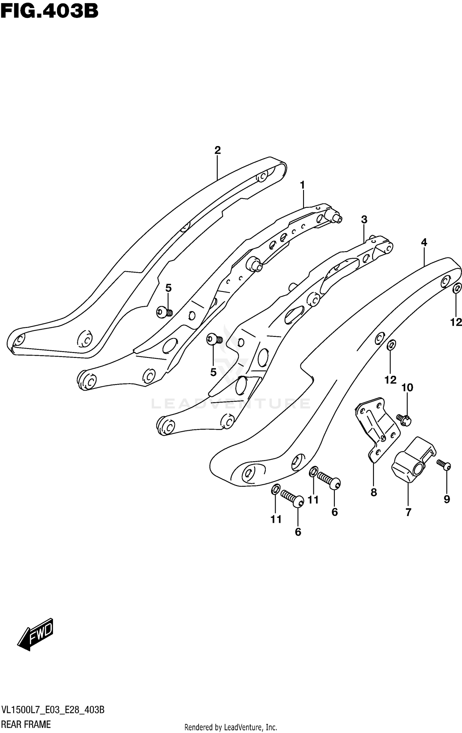 REAR FRAME (VL1500BL7 E28)