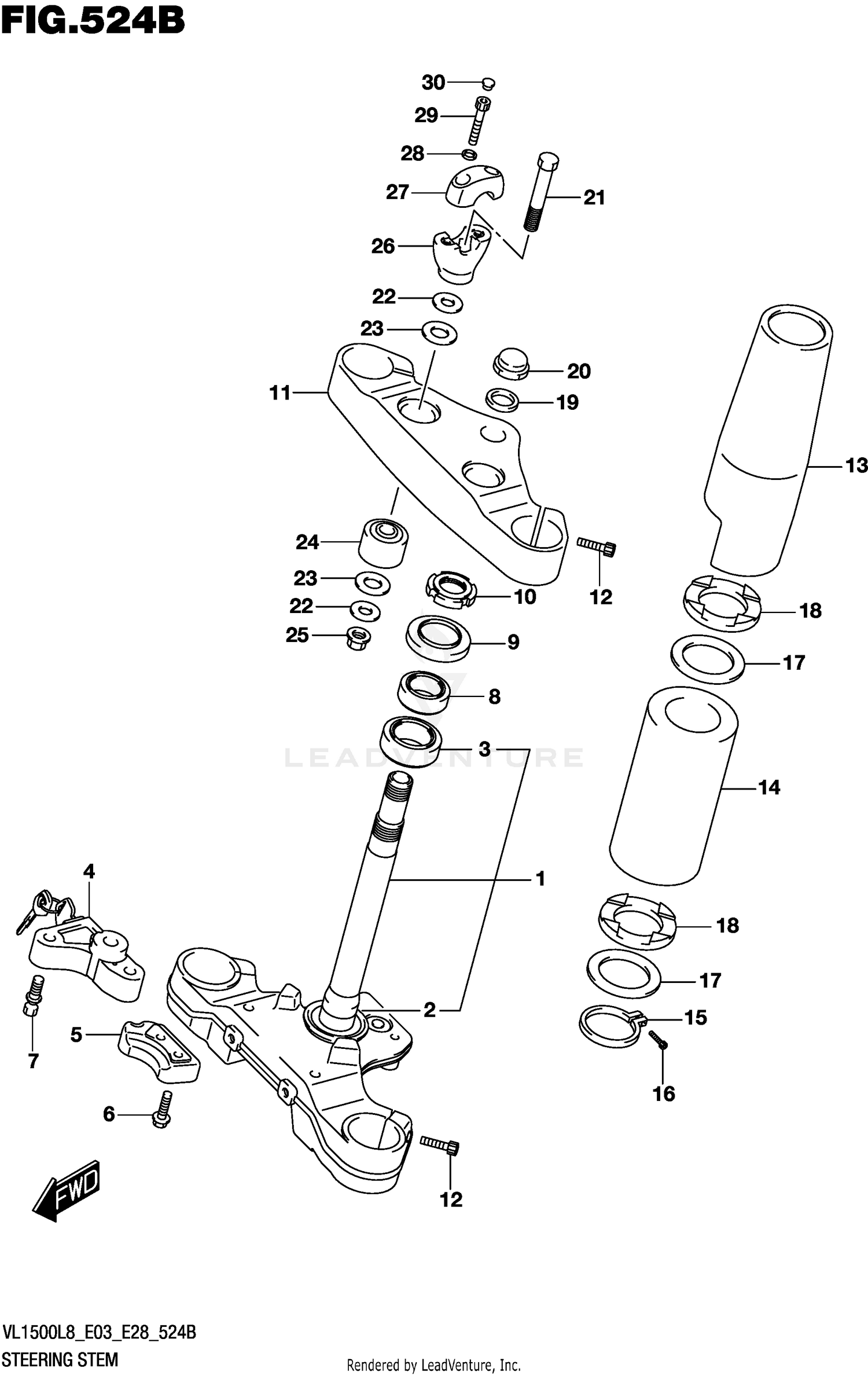 STEERING STEM (VL1500BL8 E28)