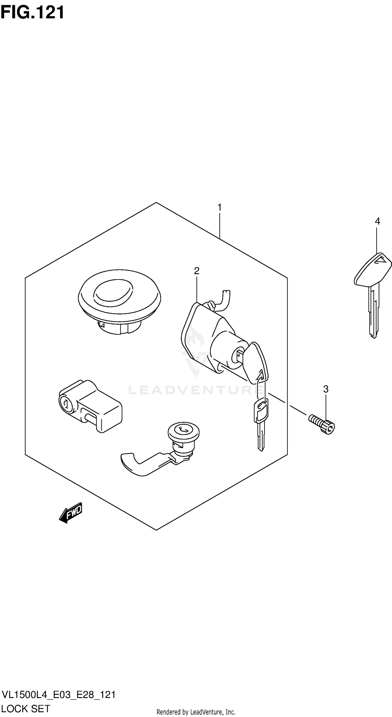 LOCK SET (VL1500L4 E28)