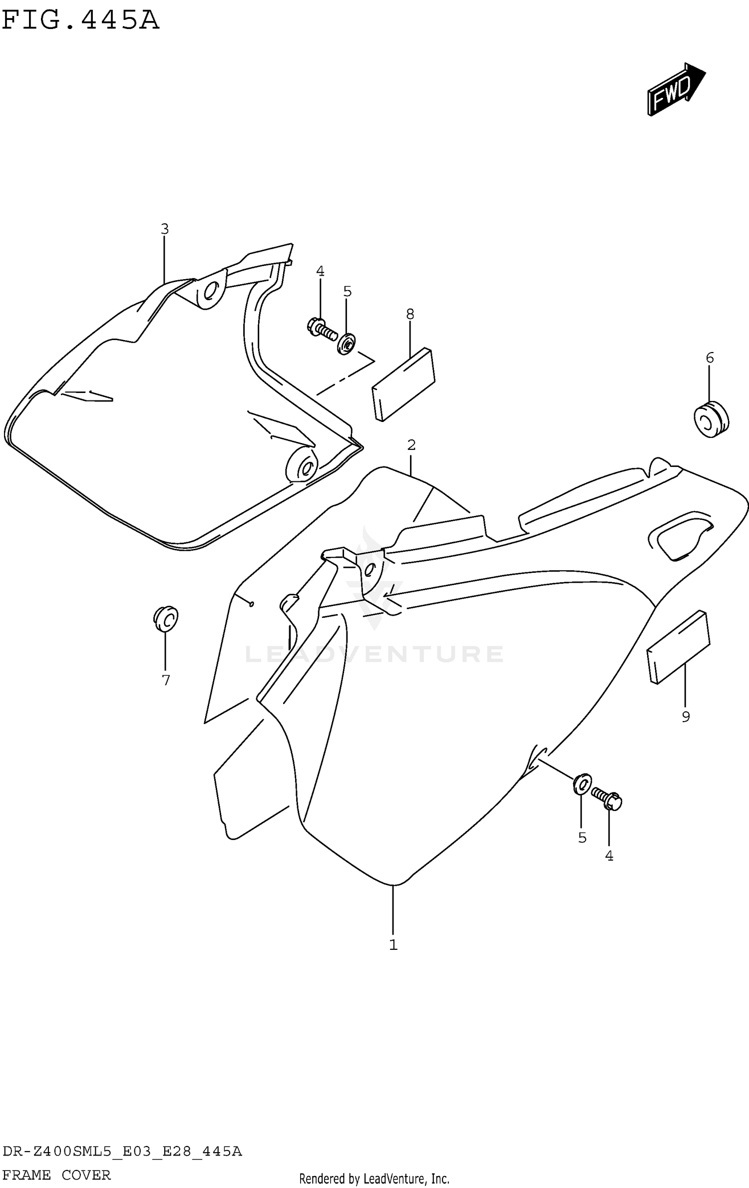 FRAME COVER (DR-Z400SML5 E03)