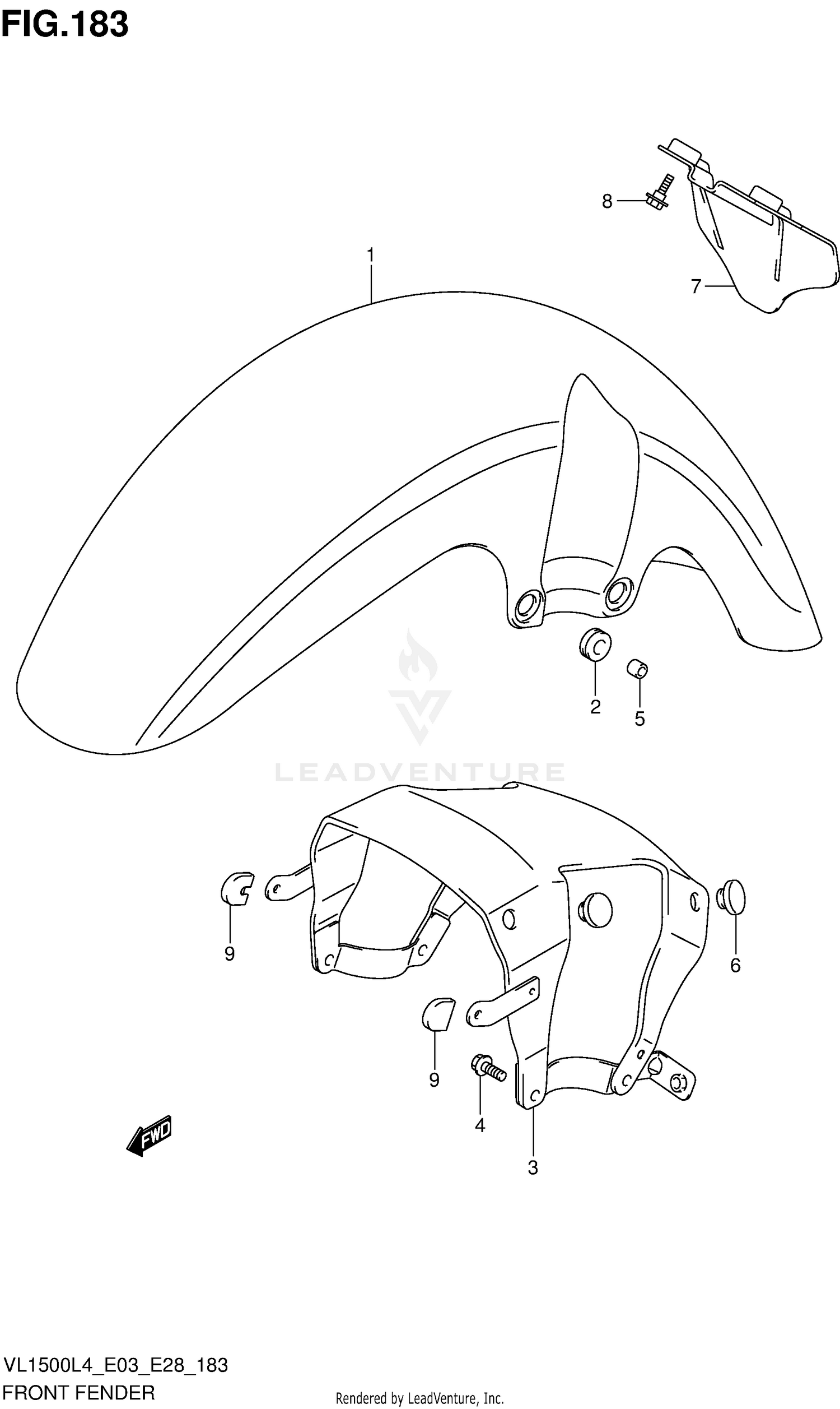 FRONT FENDER (VL1500BL4 E28)