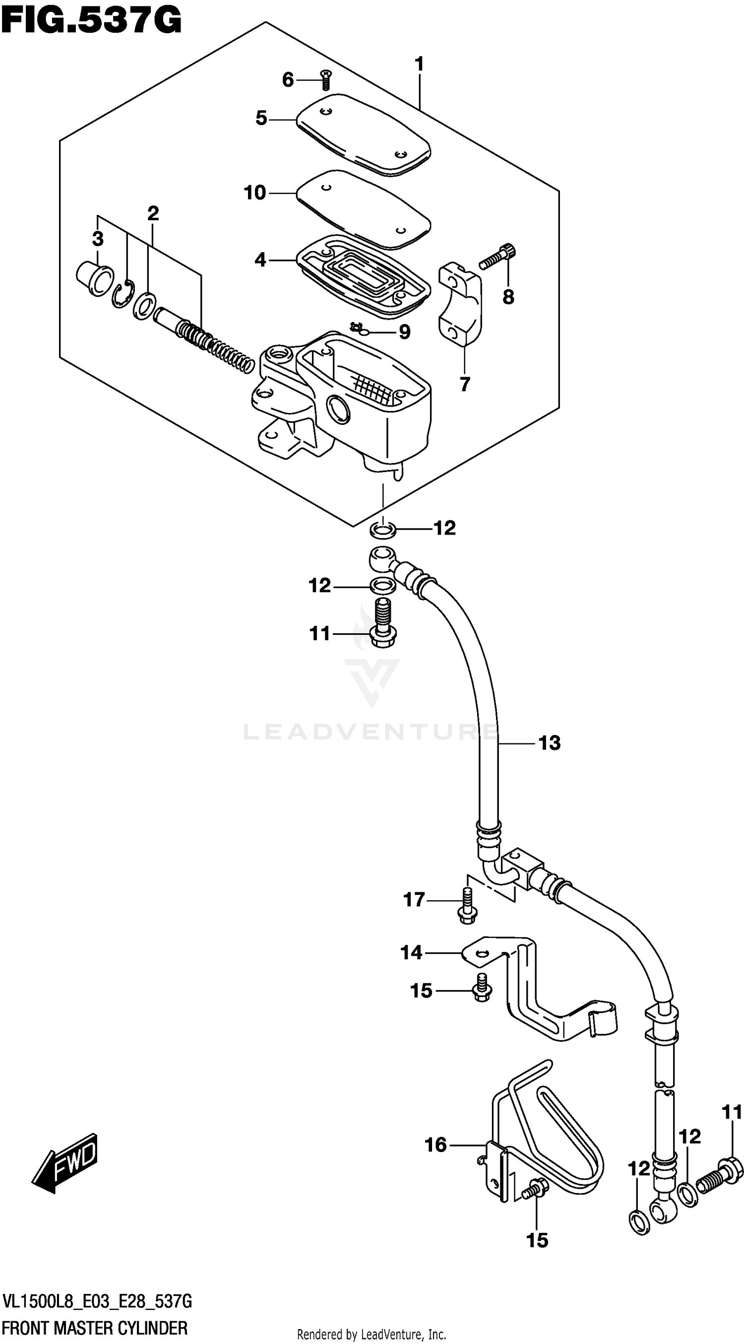 FRONT MASTER CYLINDER (VL1500TL8 E33)