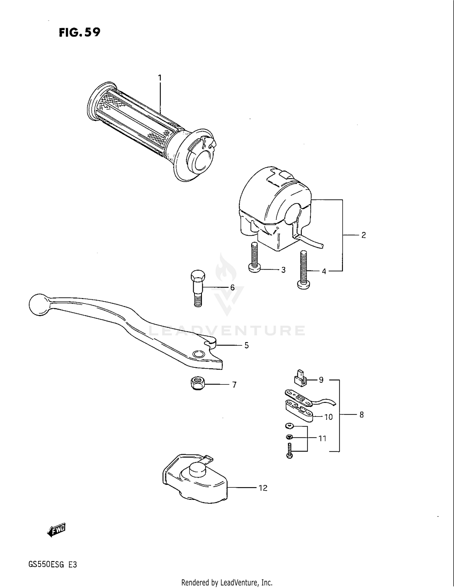 FRONT BRAKE HOSE (SFV650L5 E33)