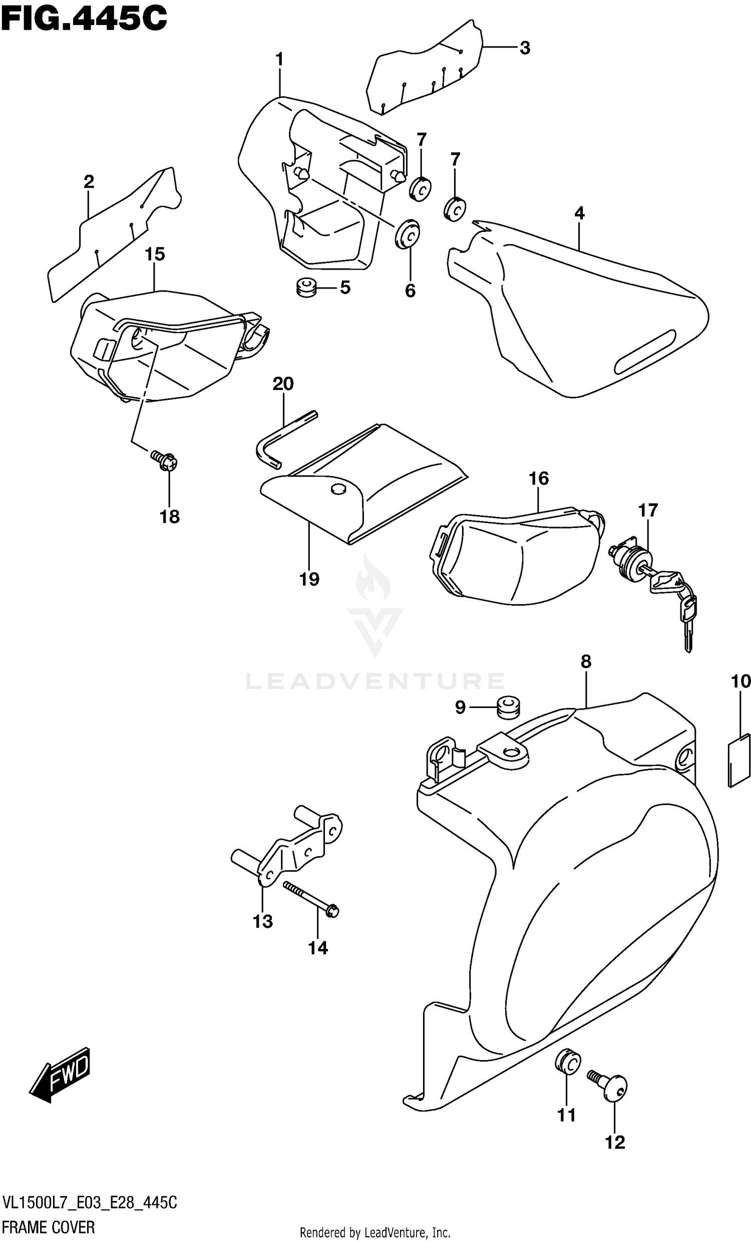 FRAME COVER (VL1500BL7 E33)