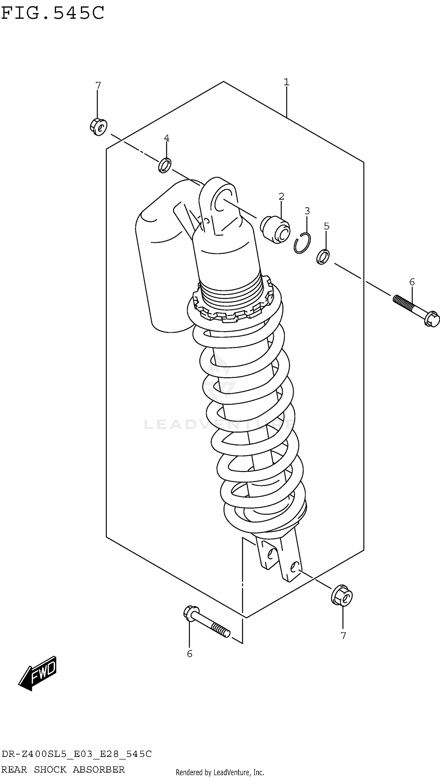 REAR SHOCK ABSORBER (DR-Z400SL5 E33)