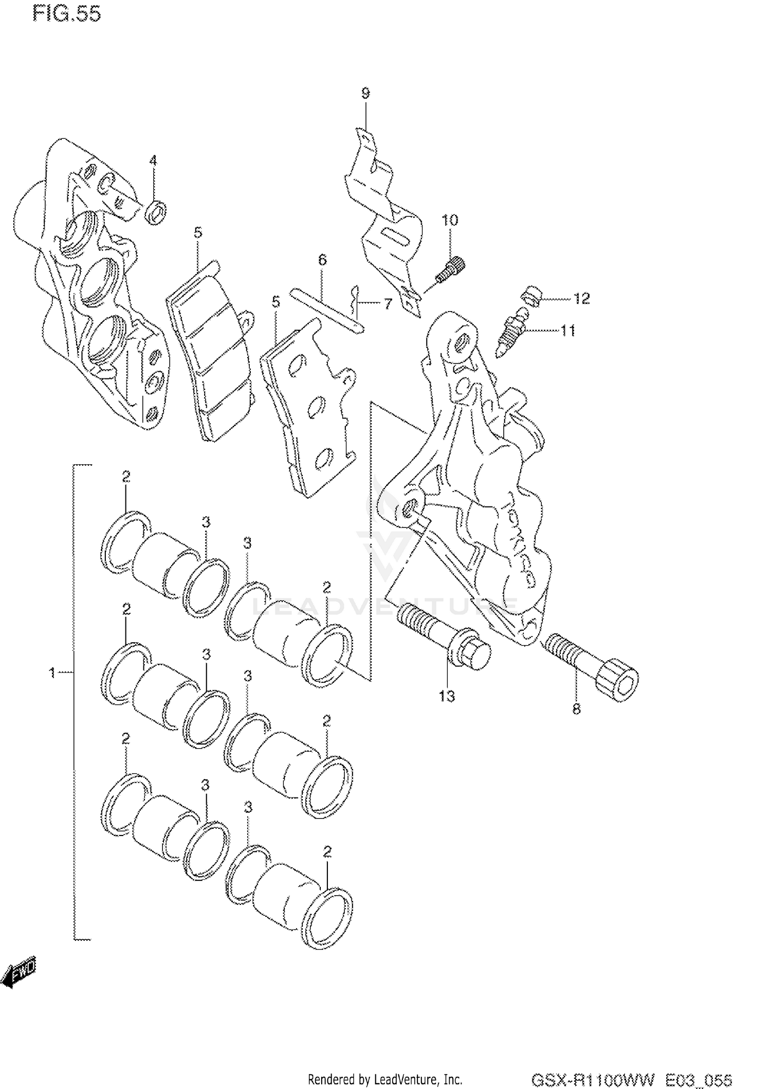 FRONT CALIPERS (MODEL P/R)