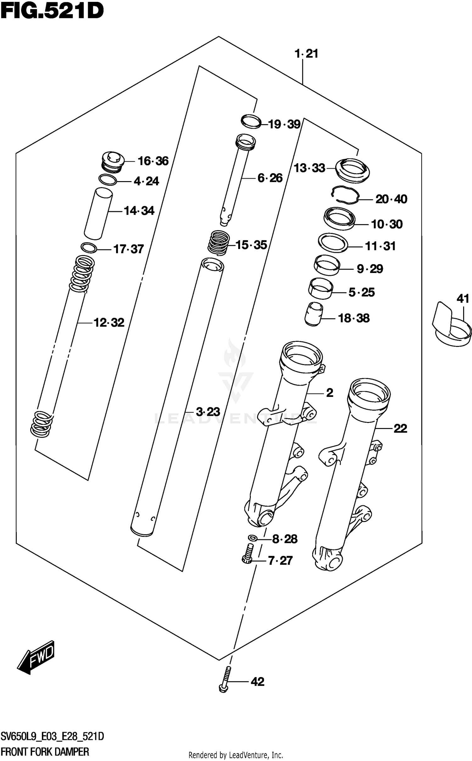FRONT FORK DAMPER (SV650AL9 E33)