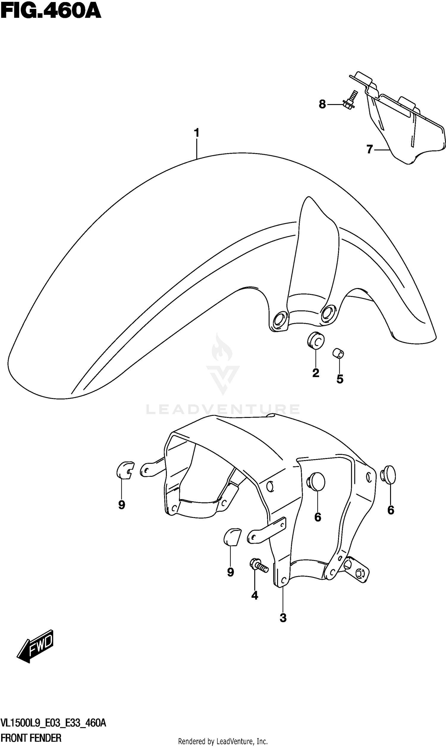FRONT FENDER (VL1500BL9 E03)