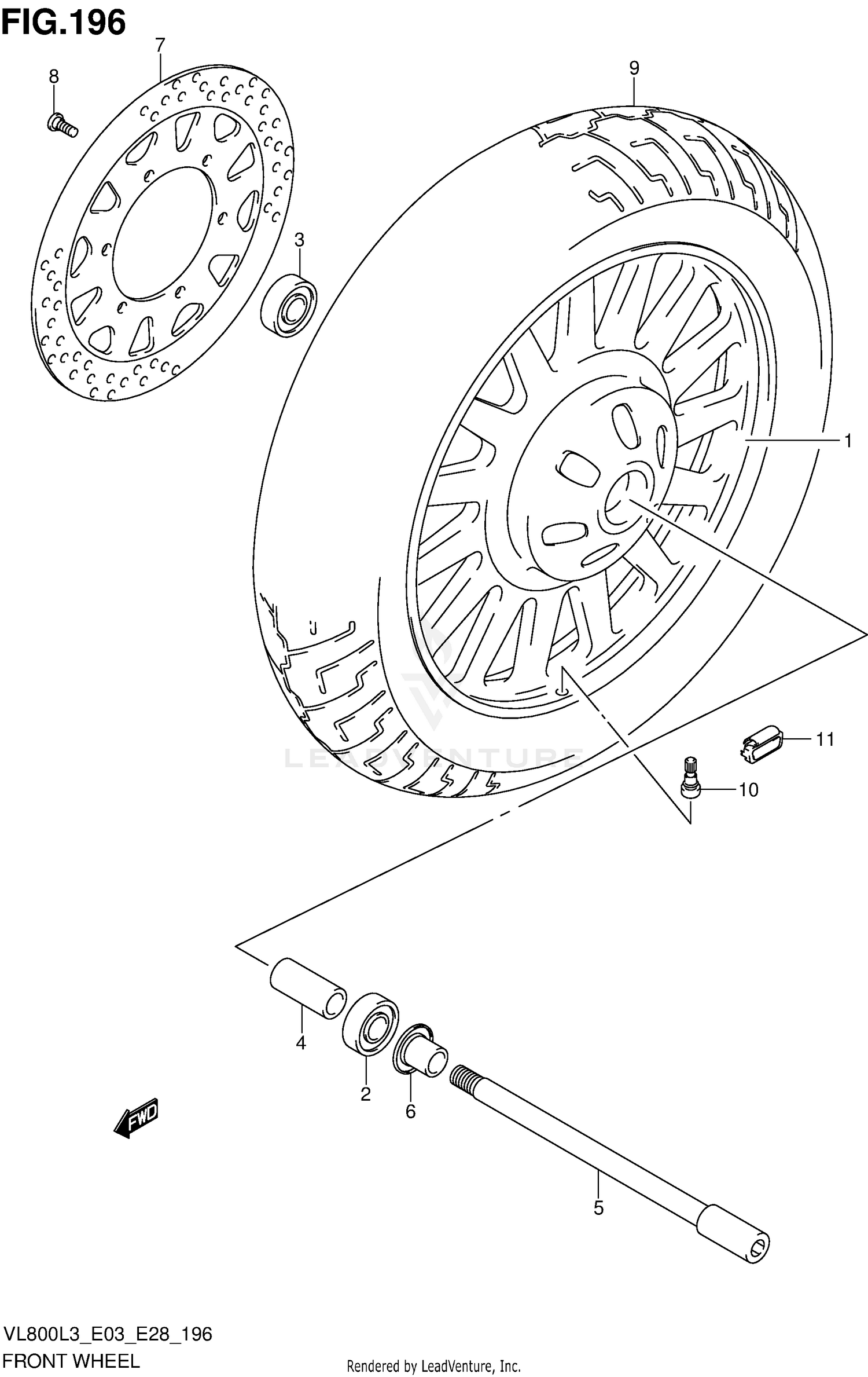 FRONT WHEEL (VL800CL3 E33)