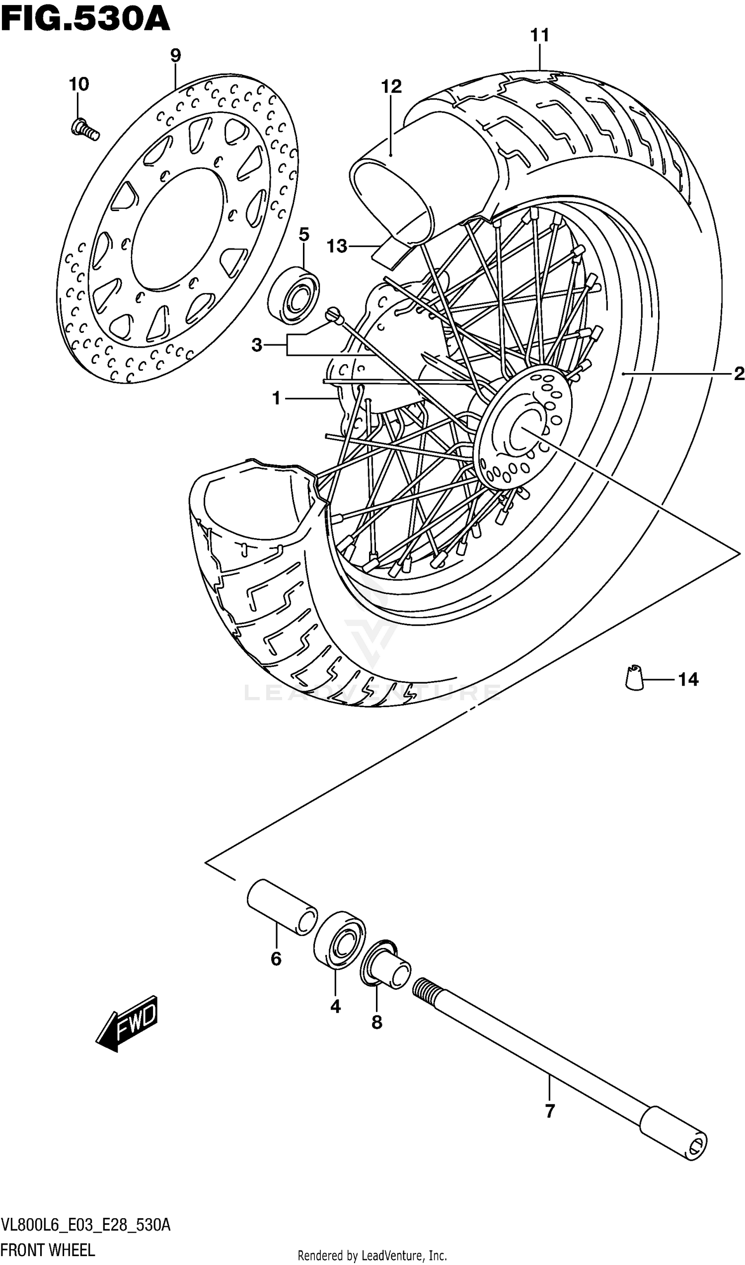 FRONT WHEEL (VL800L6 E03)