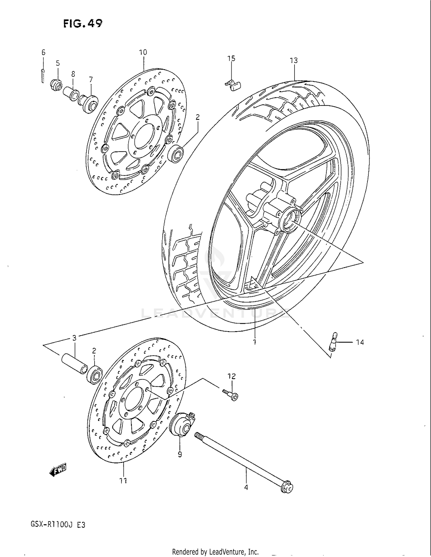 FRONT WHEEL (MODEL G)