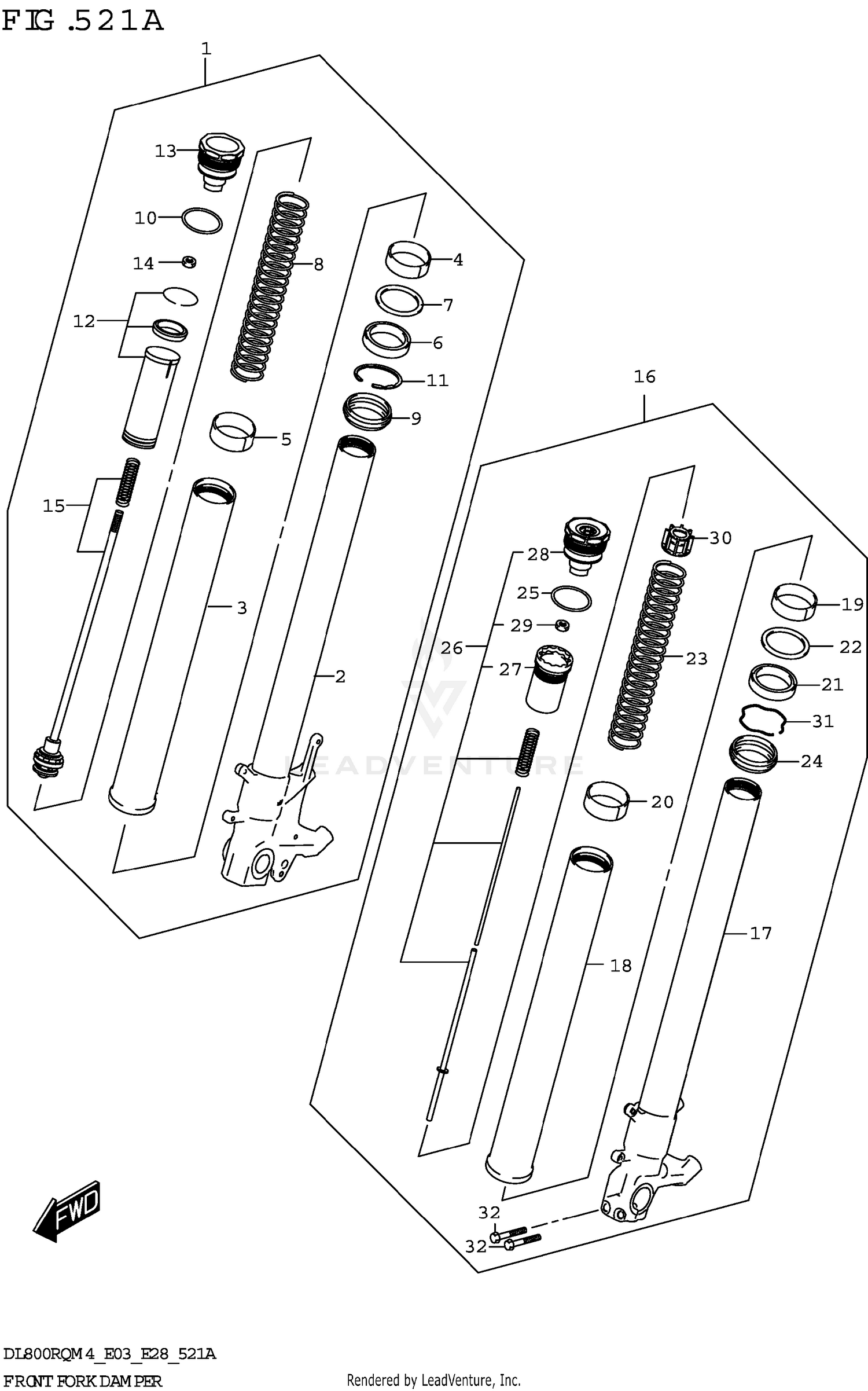 FRONT FORK DAMPER (SV650AL9 E28)
