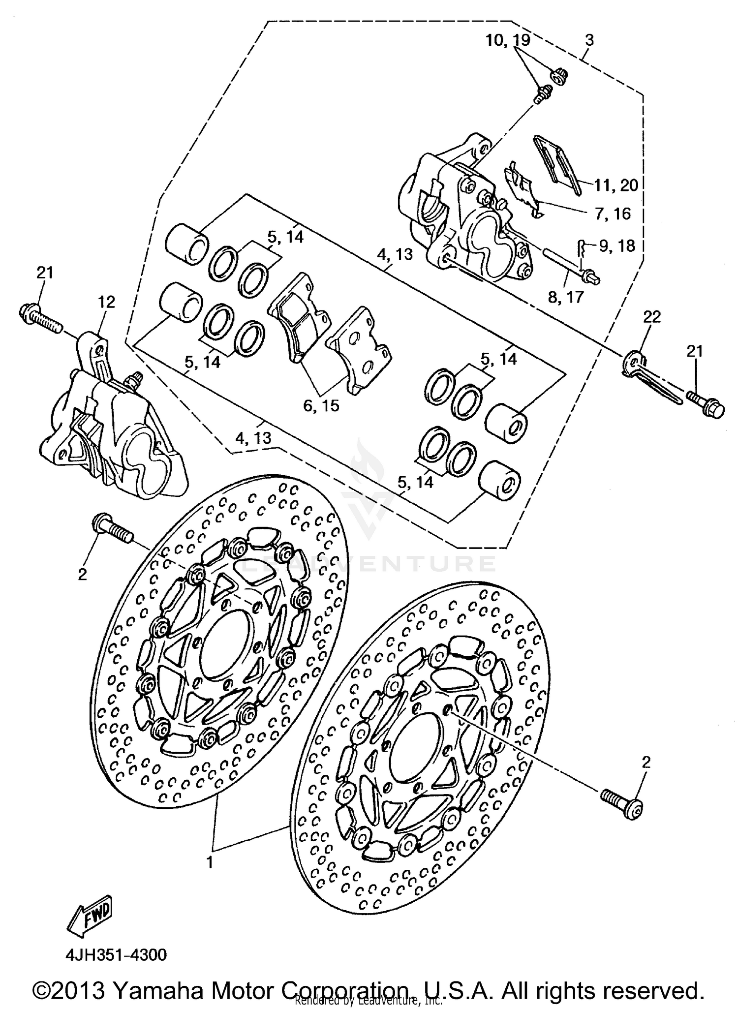 REAR CALIPER (MODEL N/P)