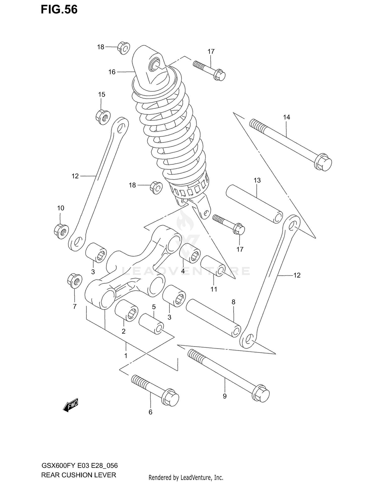 REAR CUSHION LEVER
