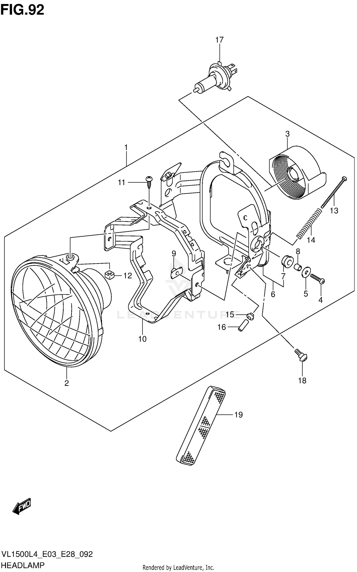 HEADLAMP (VL1500L4 E33)